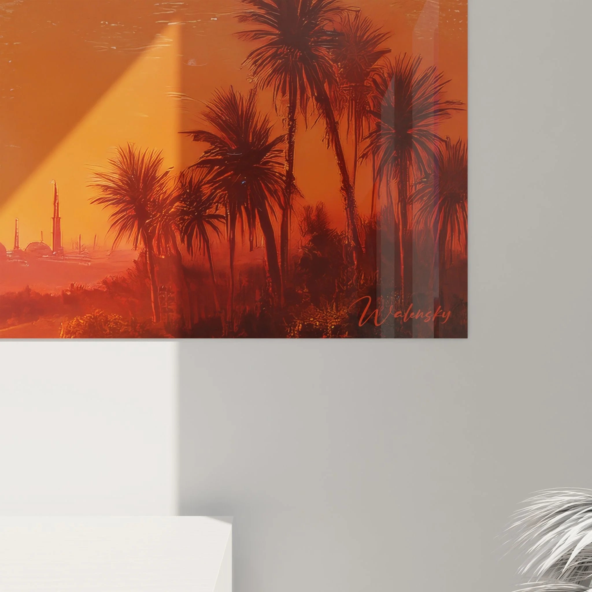 Gesamtansicht XXL Wandbild Wüstenlandschaft Moschee Panorama für moderne Wandgestaltung