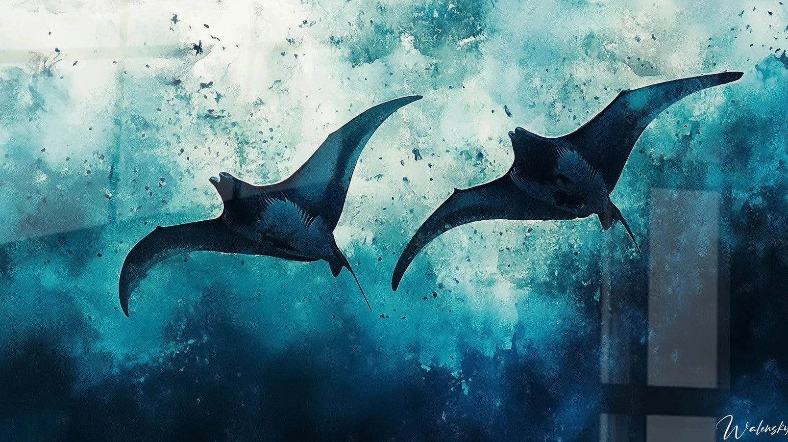 Wandbild Mantarochen