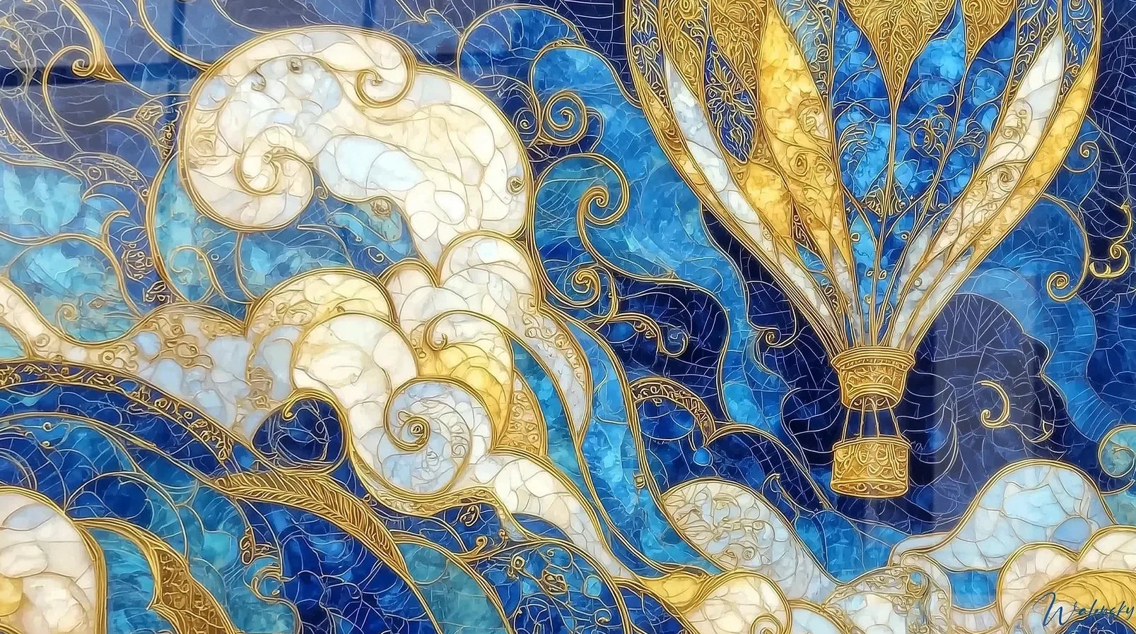 Wandbild Heißluftballon