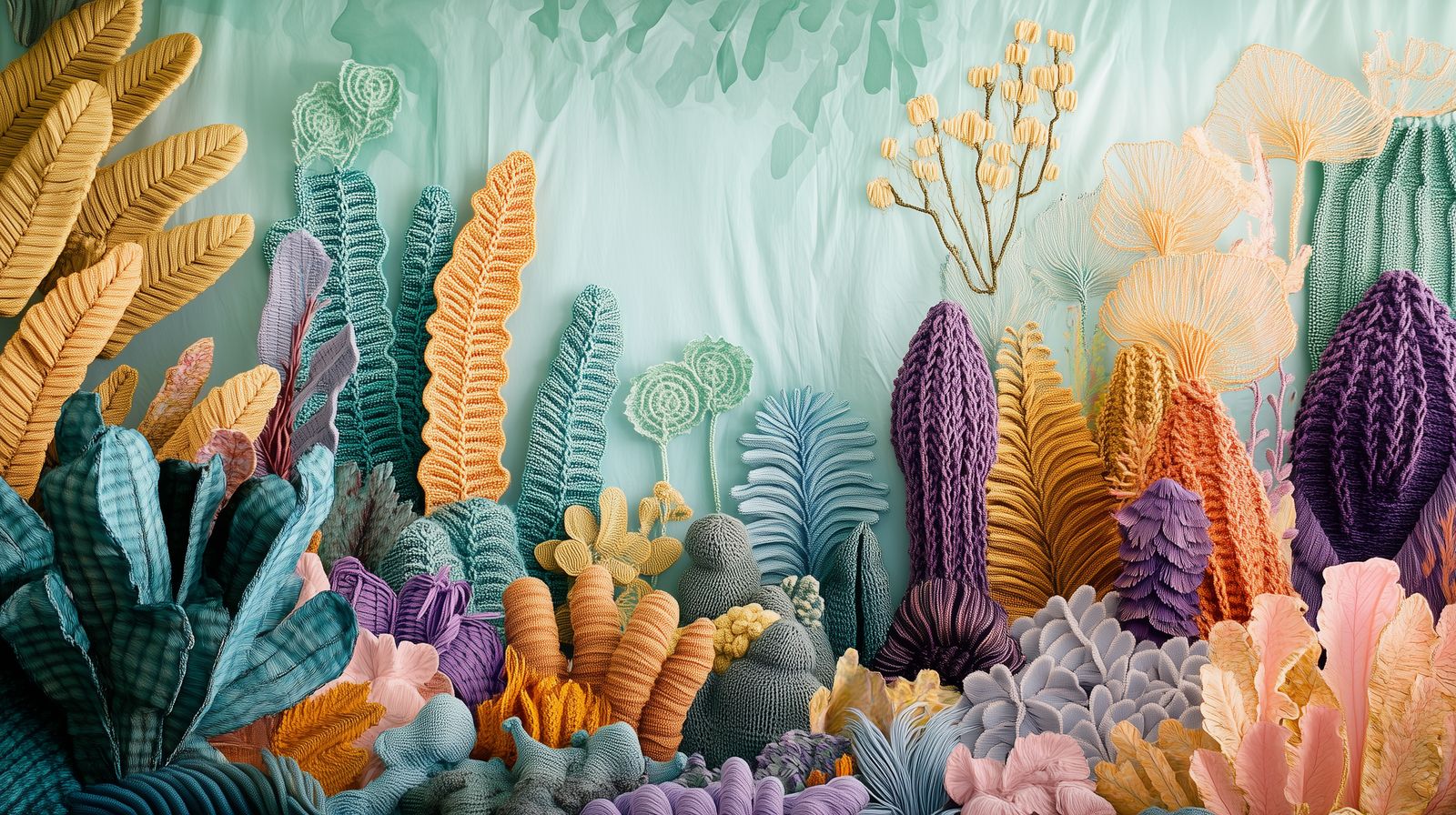 Wandbild Häkeloptik