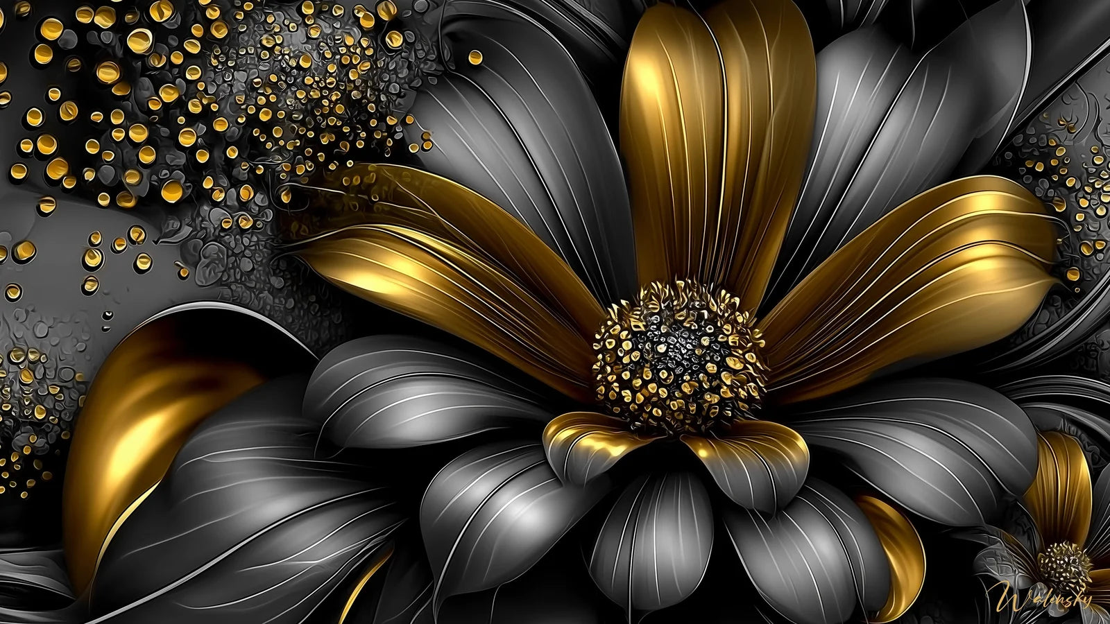 Wandbild Schwarzes Gold 