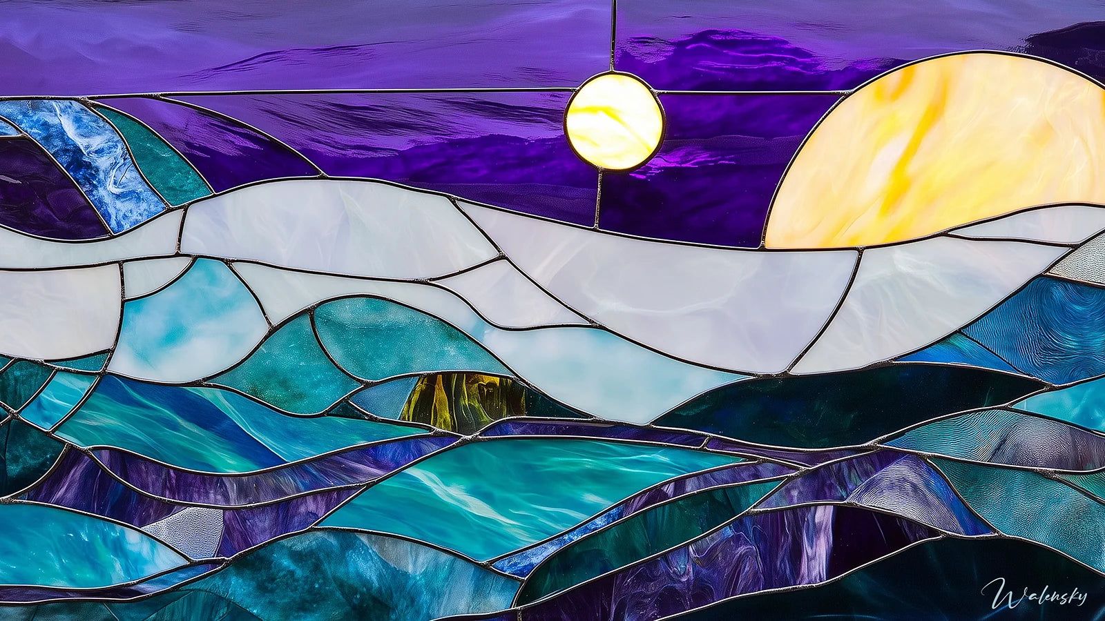 Wandbild Glasmalerei-Optik 