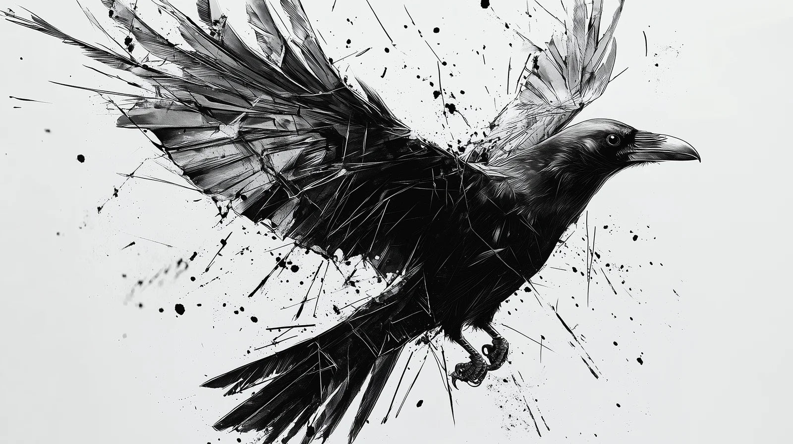 Wandbild Rabe