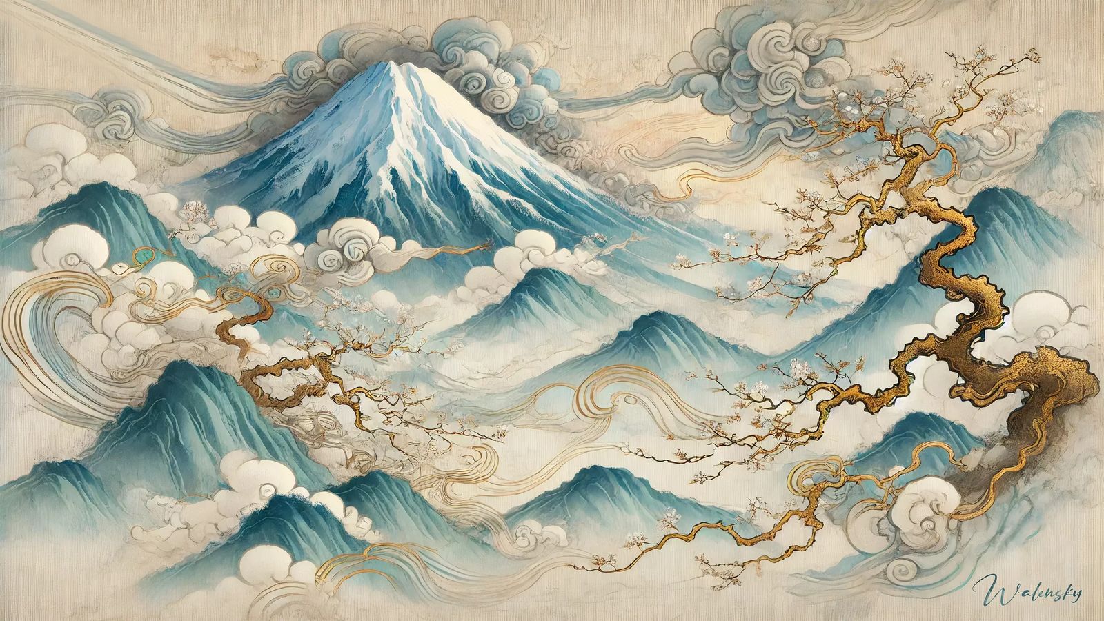 Wandbild Mount Fuji