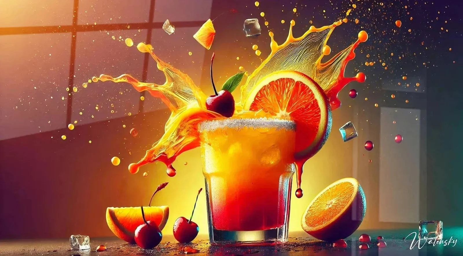 Wandbild Cocktail 