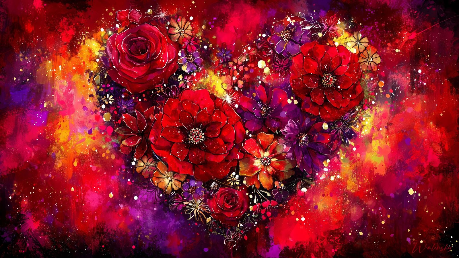 Wandbild Valentinstag