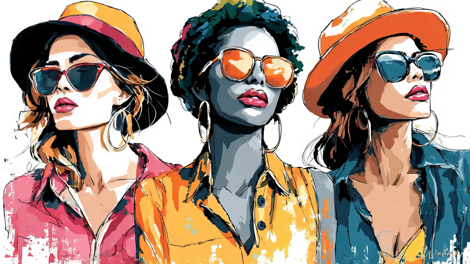 Wandbild Modeillustration