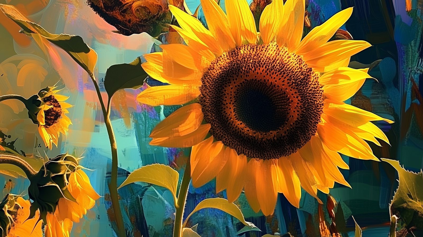 Wandbild Sonnenblume