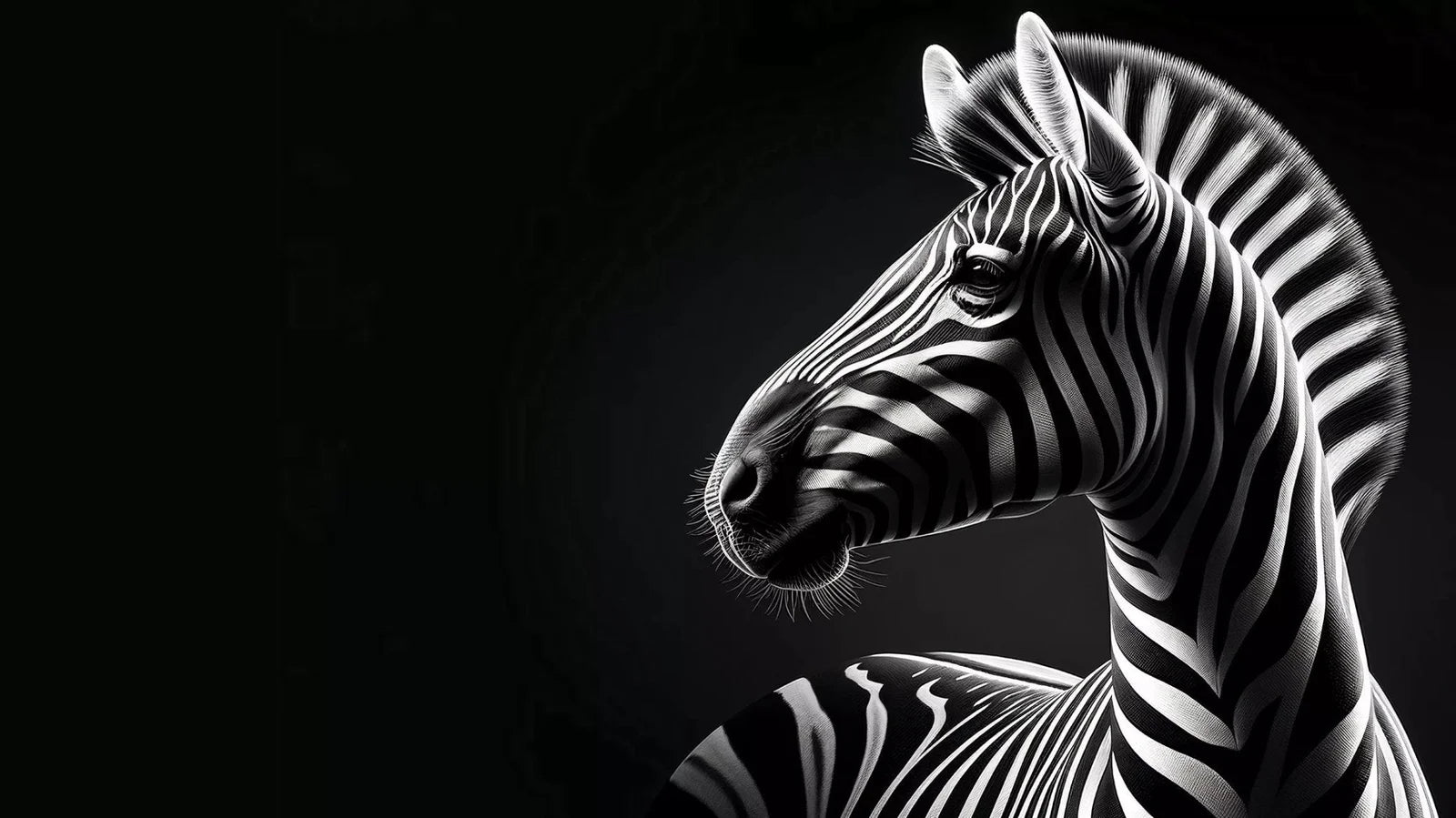 Wandbild Tiere schwarz-weiß