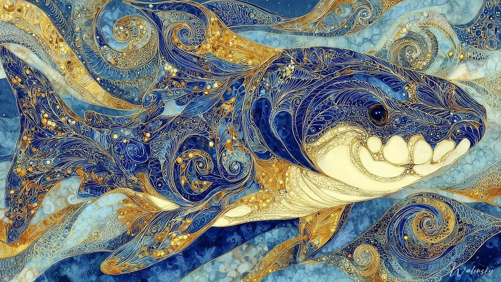 Wandbild Dunkleosteus 