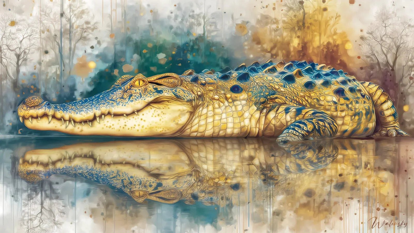 Wandbild Kaprosuchus 