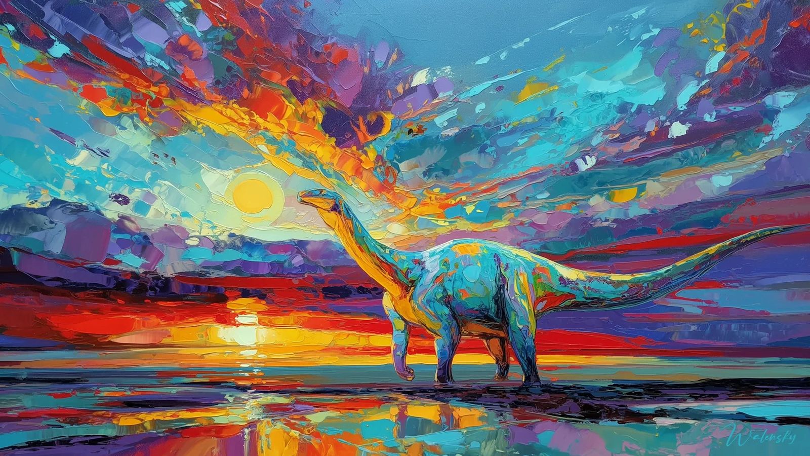 Wandbild Dinosaurier 