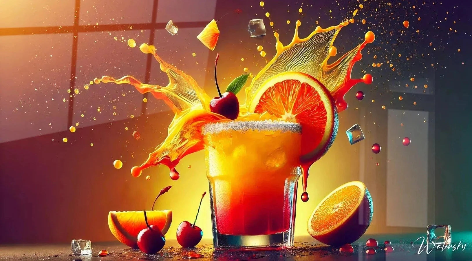 Wandbild Cocktail 