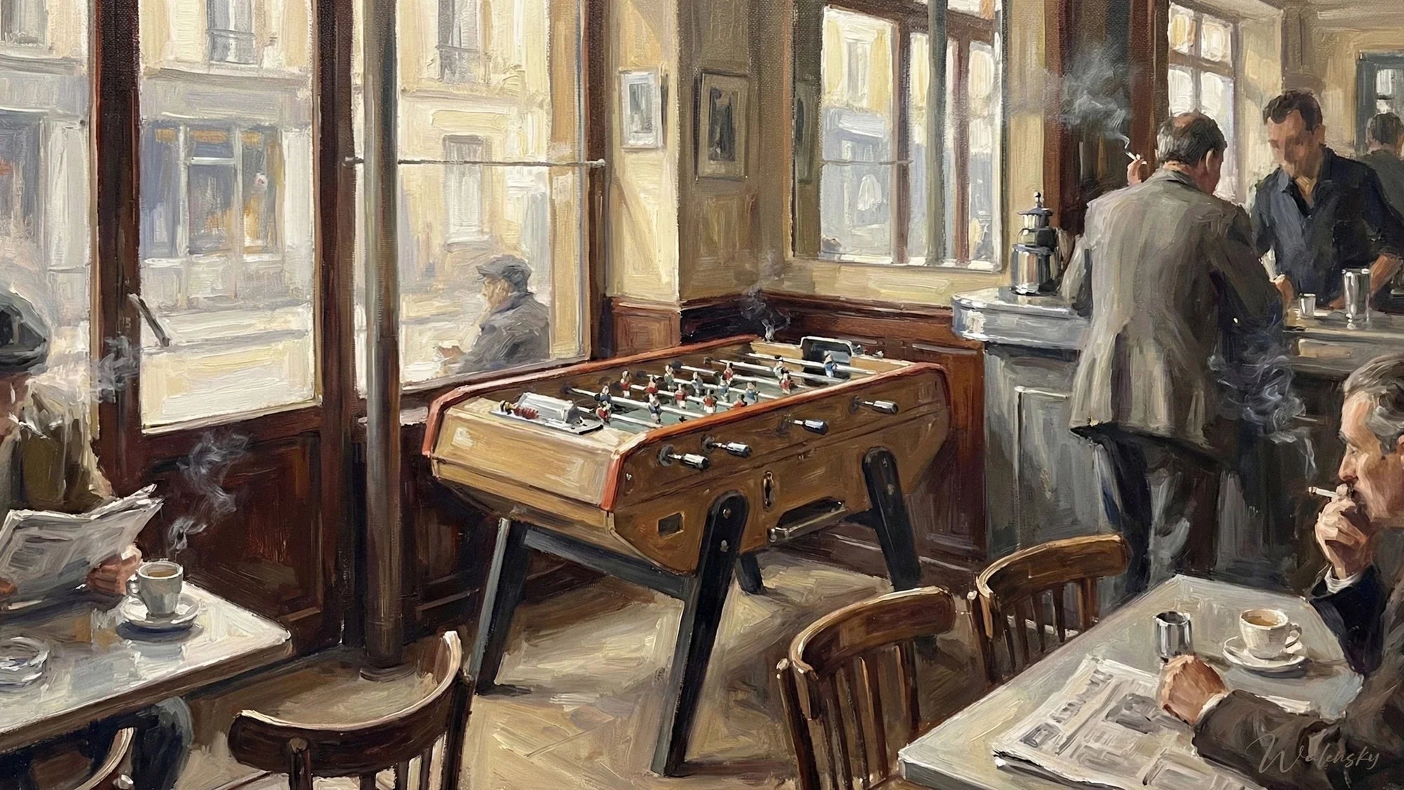 Wandbild Tischfußball