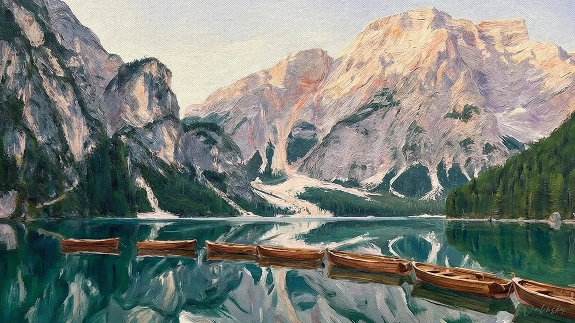 Wandbild die Dolomiten