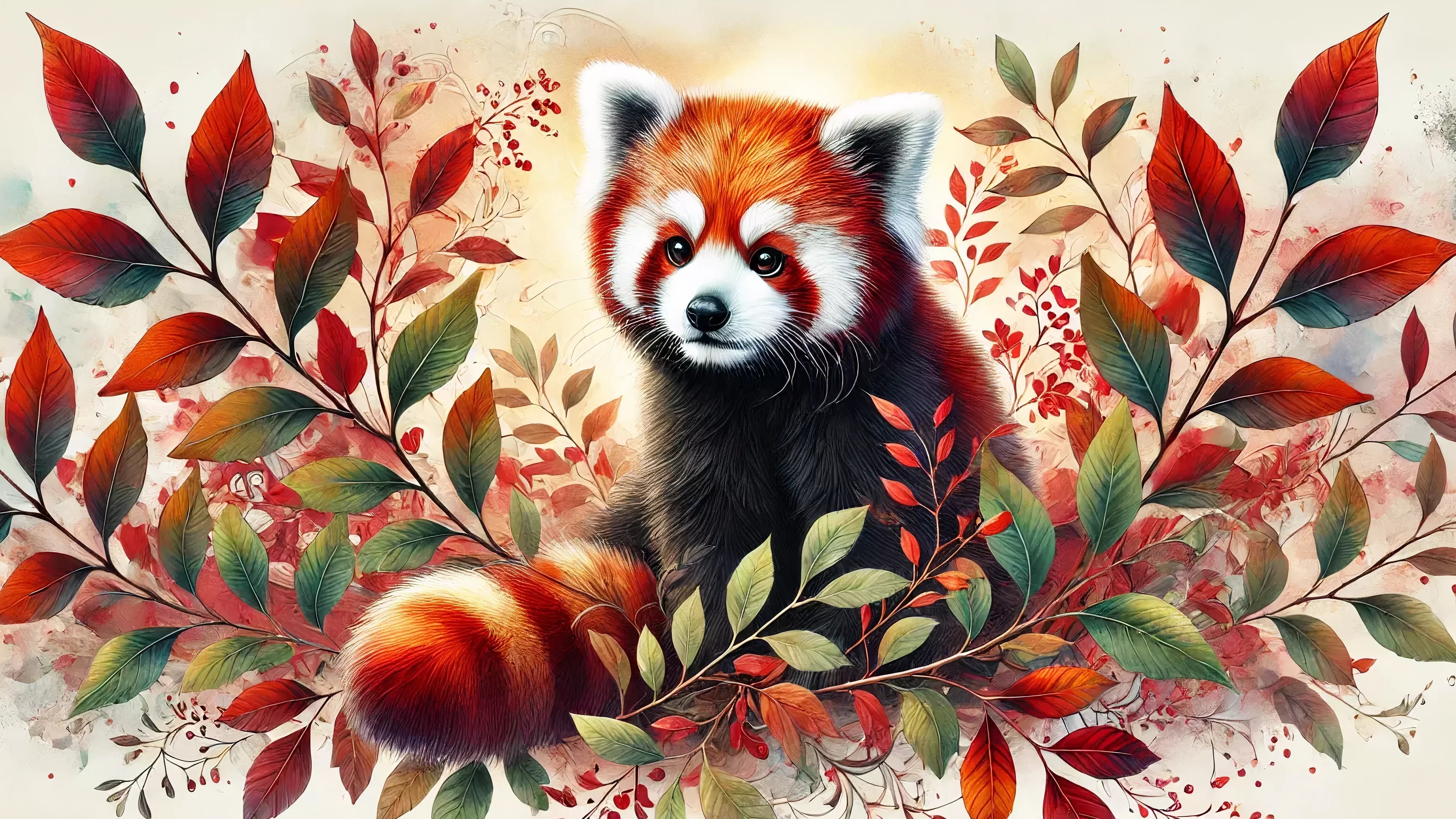 Wandbild Roter Panda