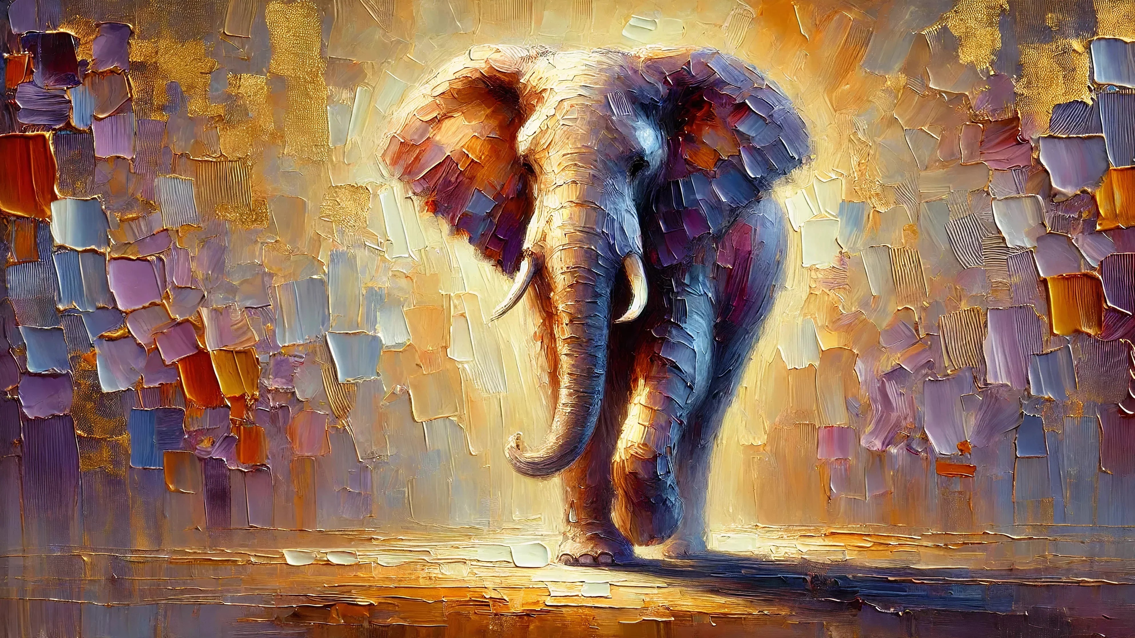 Wandbild Elefant