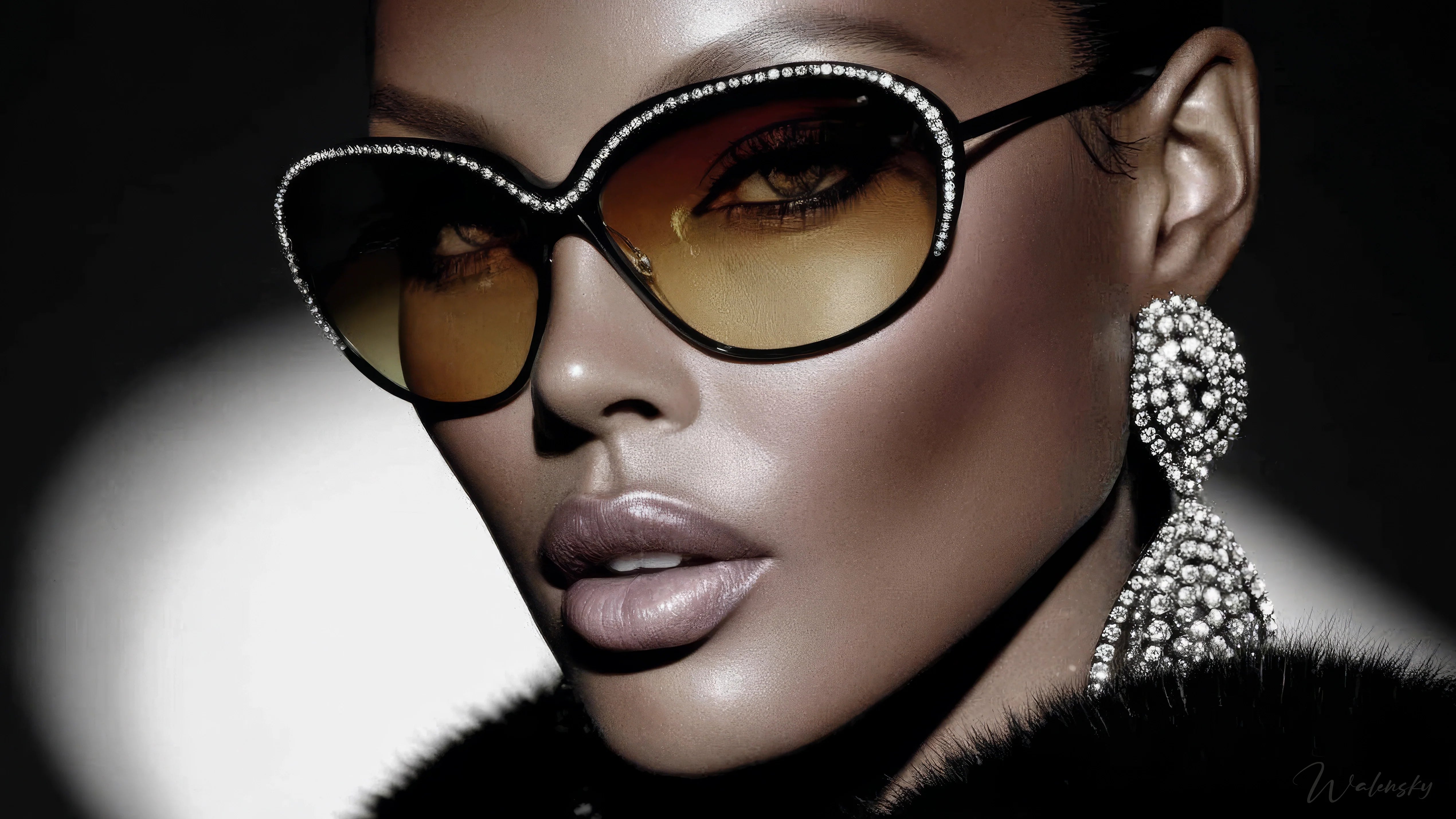 Wandbild Mode-Gesicht