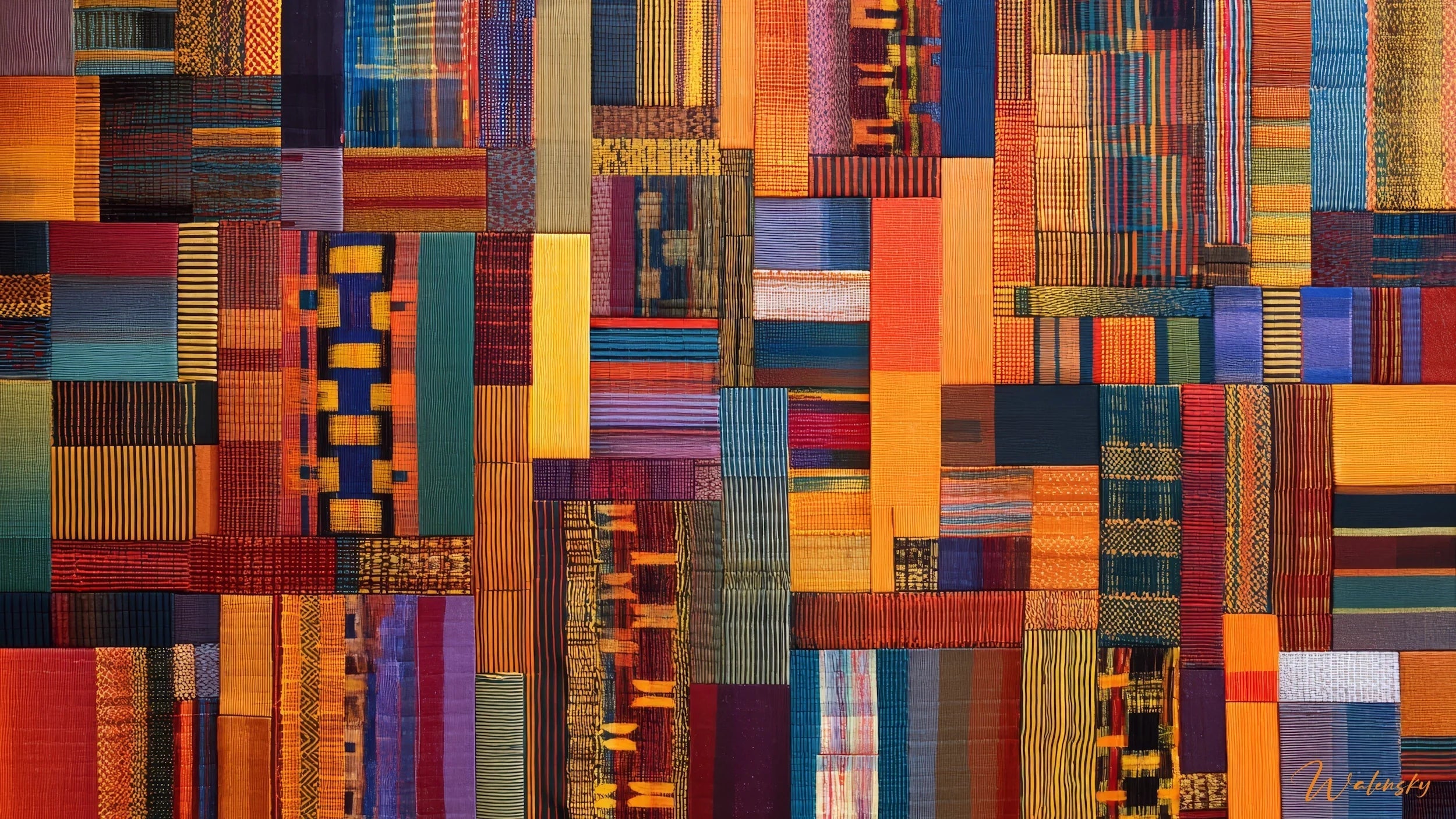 Wandbild Afrikanischer Stoff