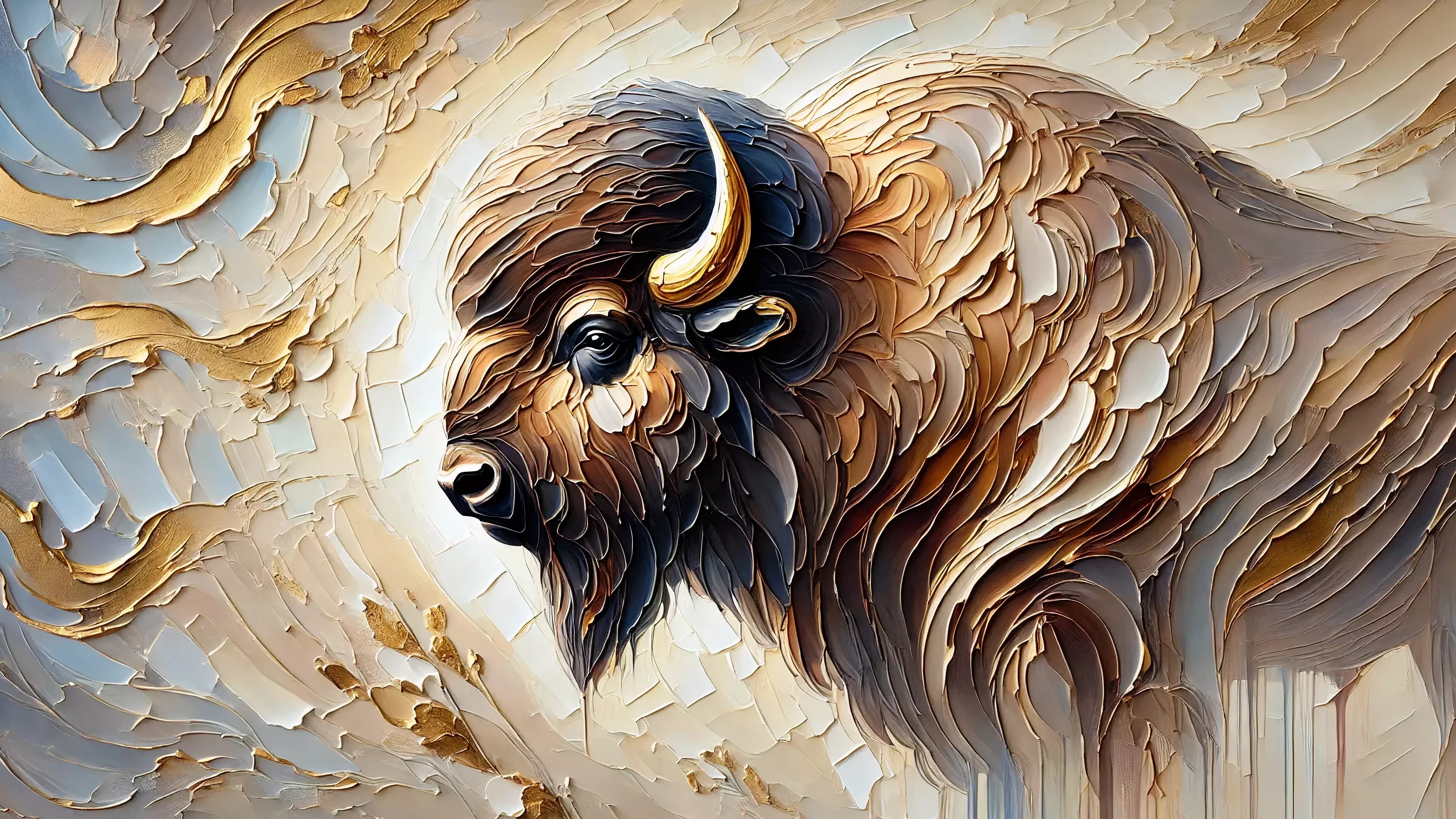 Wandbild Bison 