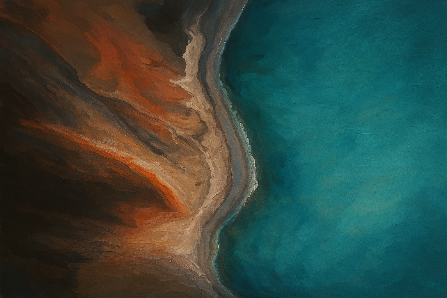 Wandbild Luftaufnahme einer Landschaft 