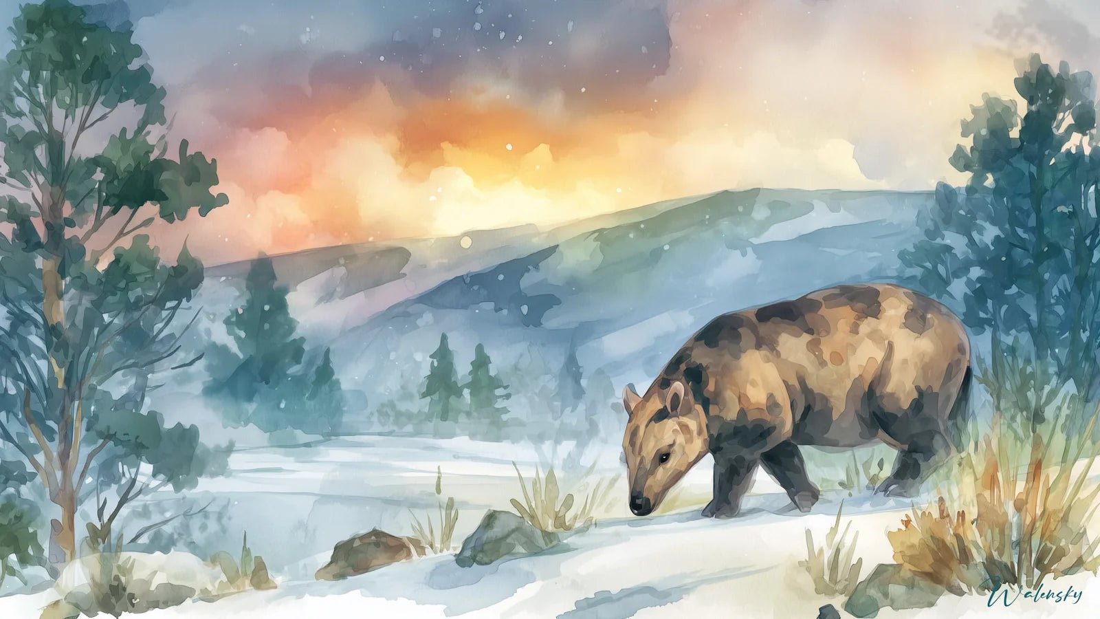 Wandbild Andrewsarchus 