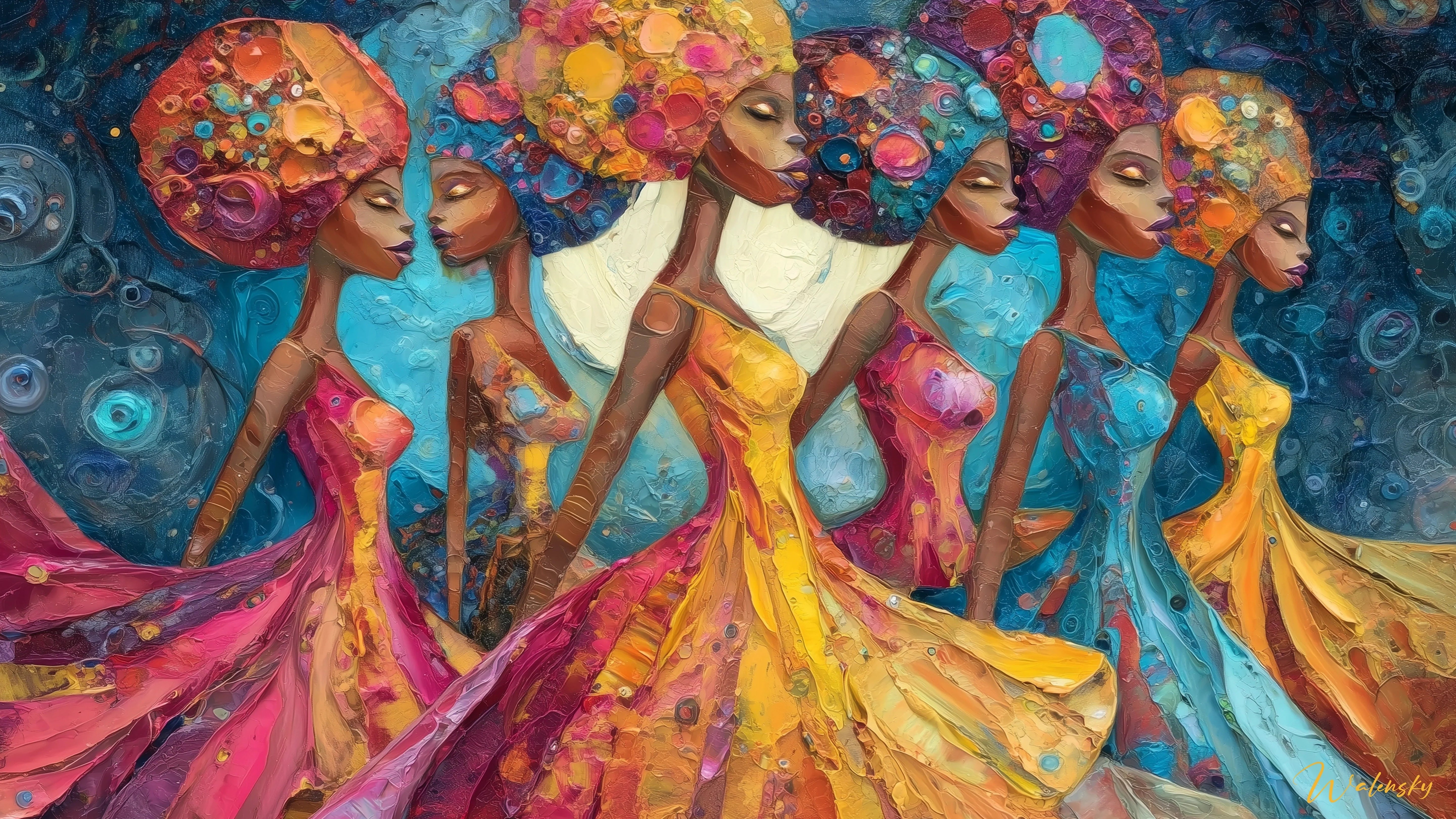 Wandbild Afrikanischer Tanz