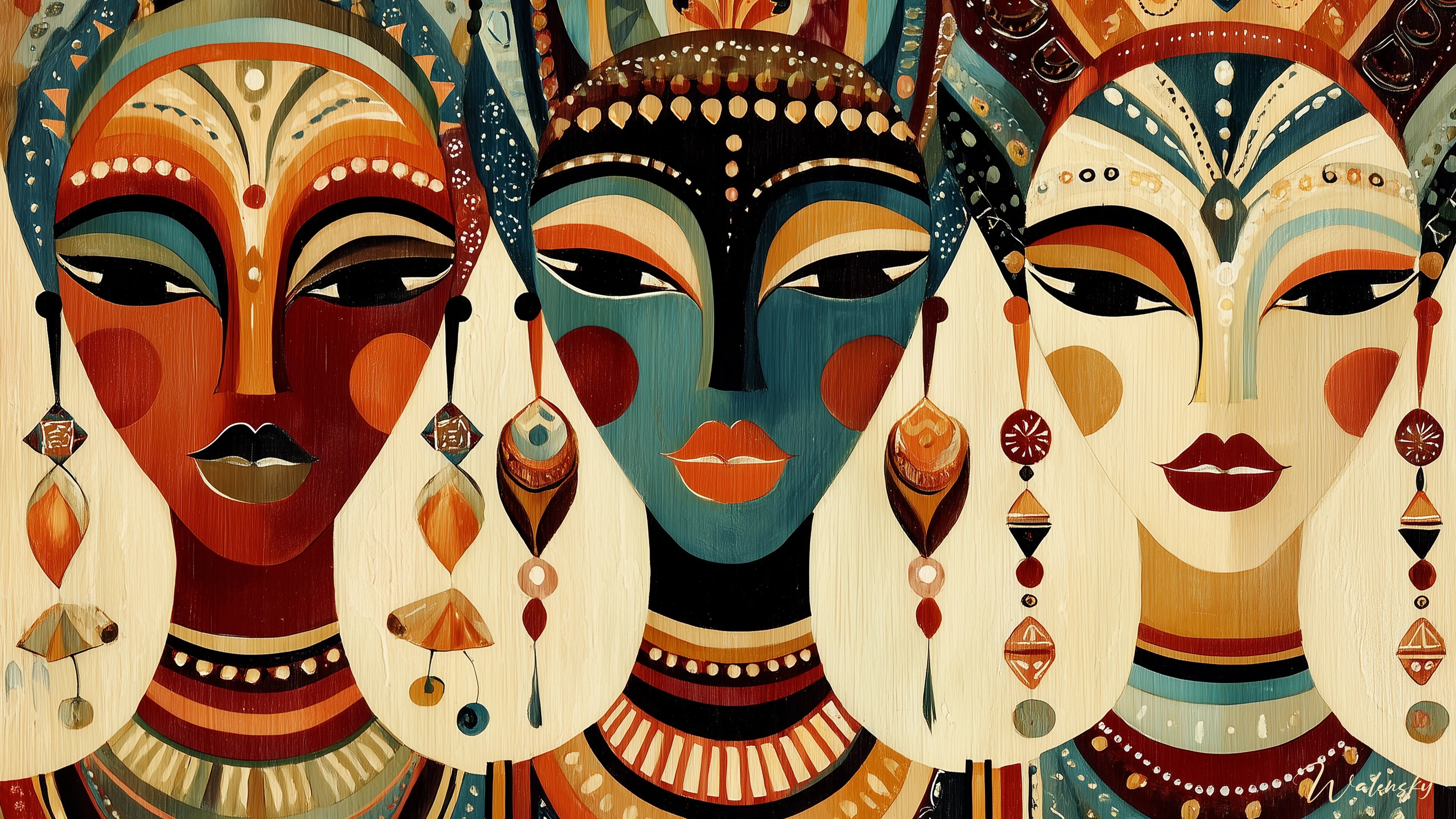 Wandbild Afrikanische Maske