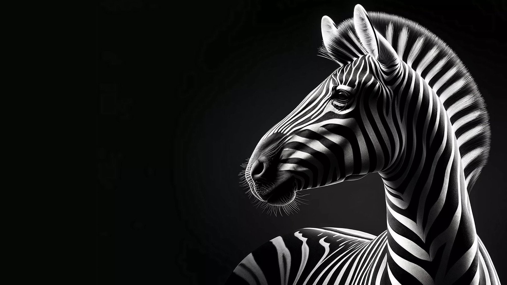 Wandbild Tiere schwarz-weiß