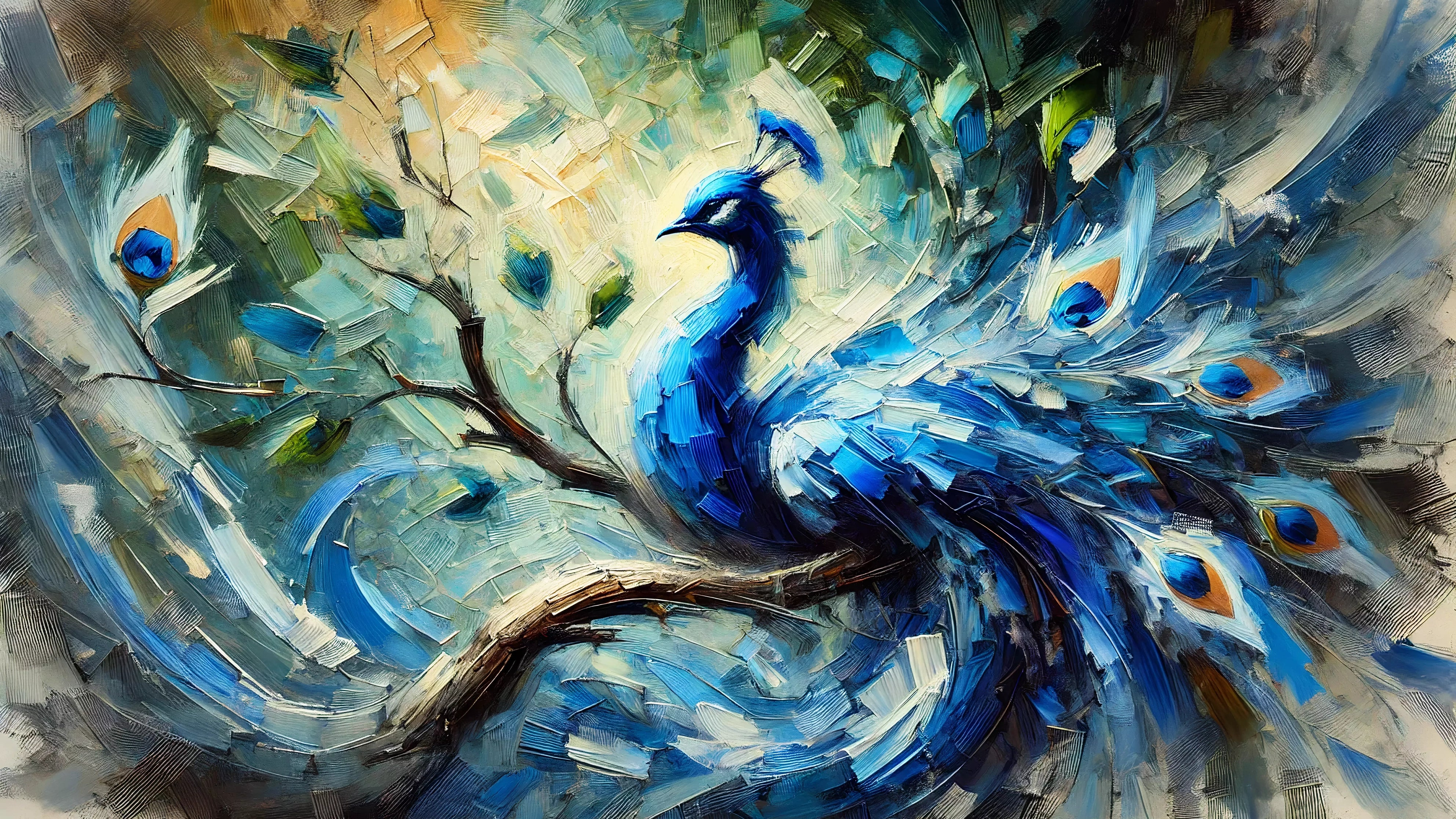 Wandbild Pfau