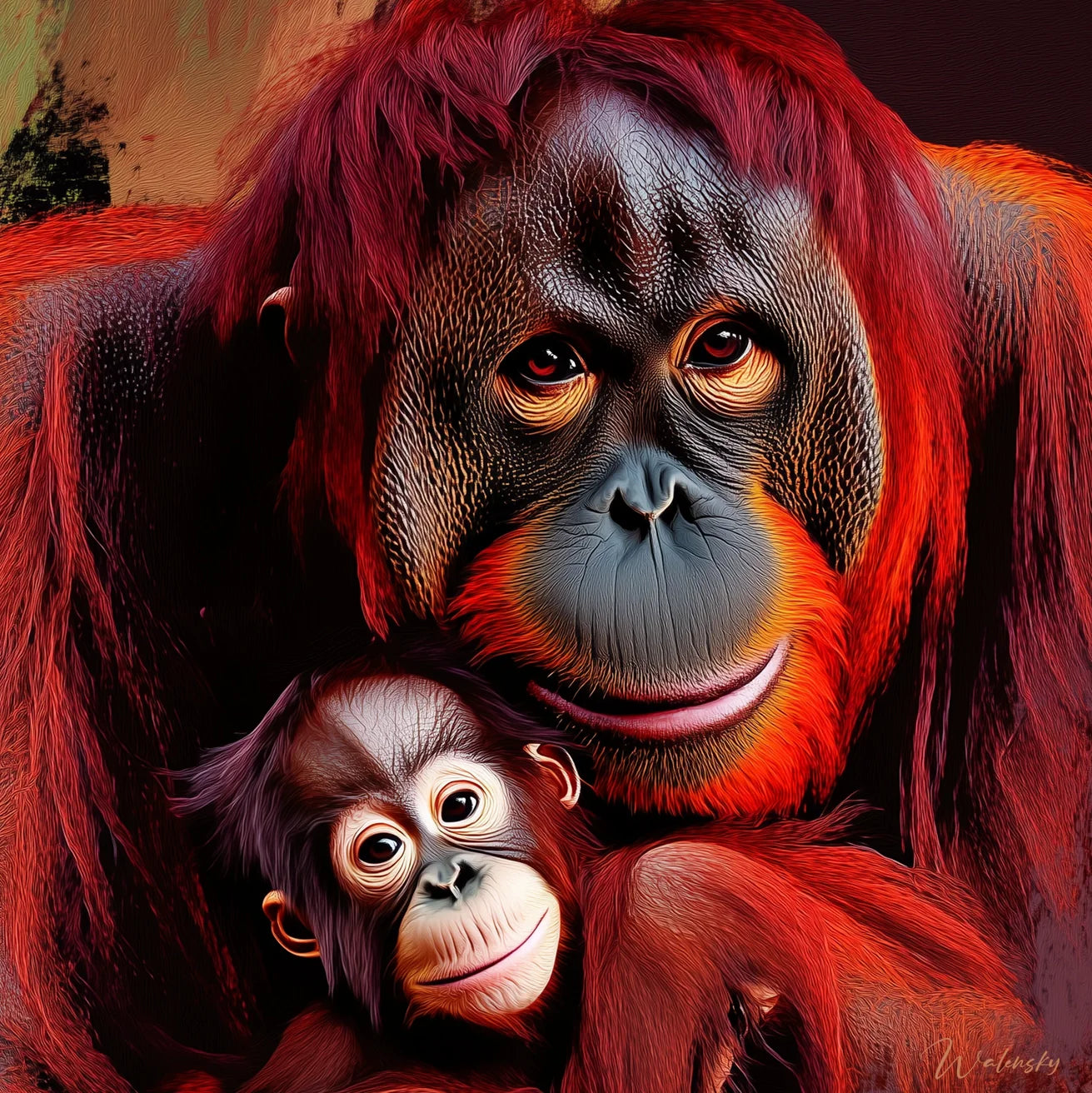 Wandbild Orang-Utan