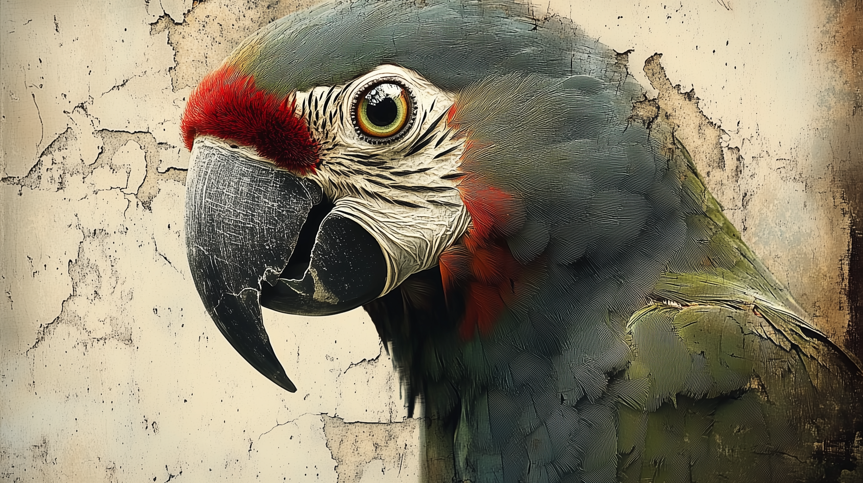 Wandbild Wellensittich