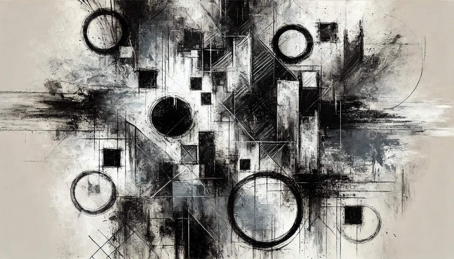 Wandbild abstrakt schwarz-weiß