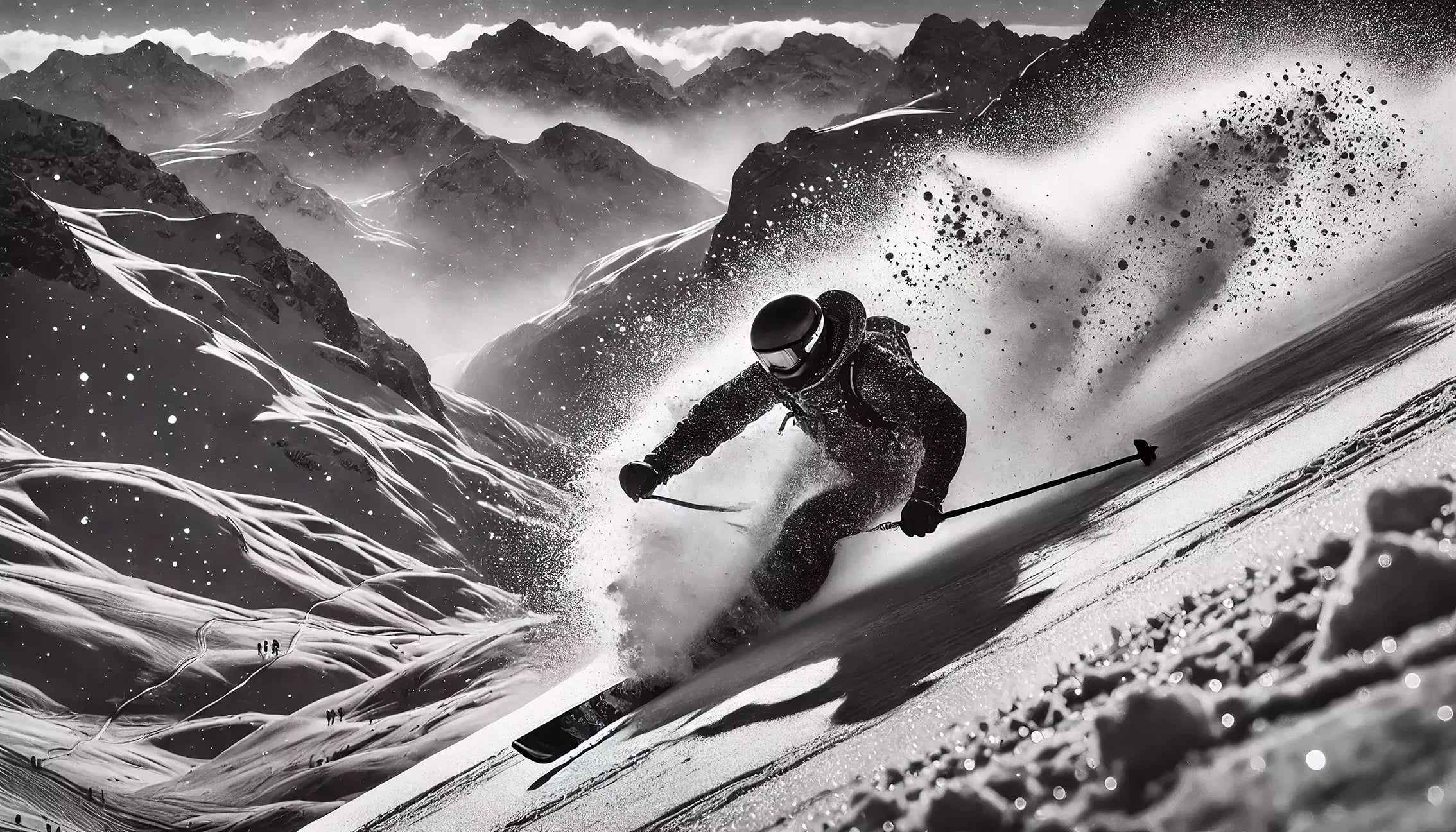 Wandbild Schwarz-Weiß-Sport