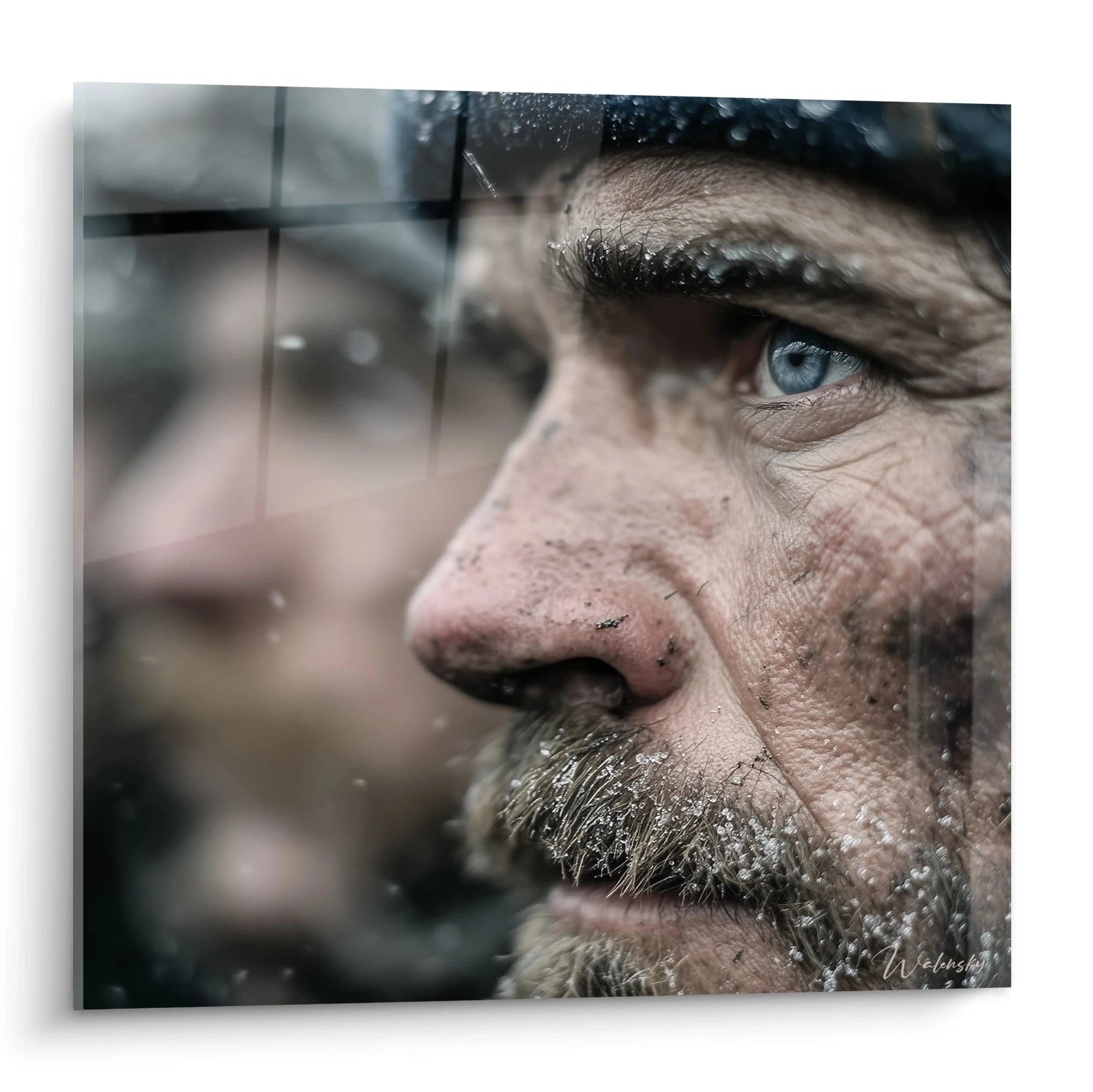 Wandbild zeigt Soldatenporträt mit Fenster-Spiegelung aus Edition Erster Weltkrieg