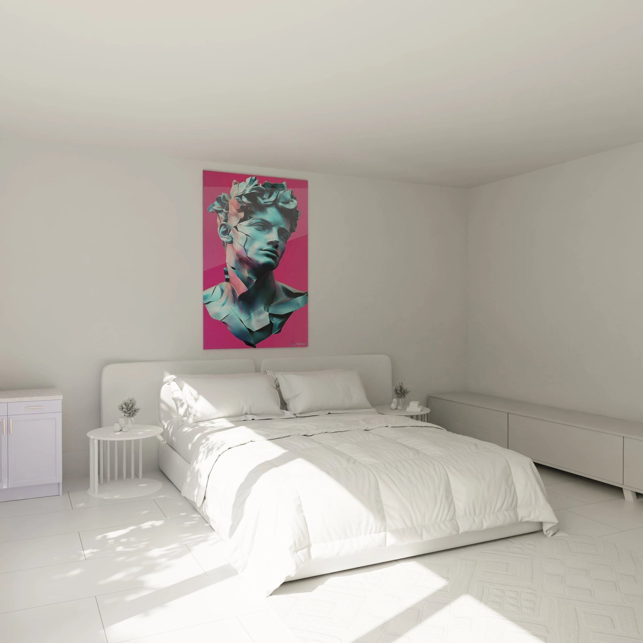 Wandbild holographische David Statue im Schlafzimmer - zeitgenössische Wanddekoration