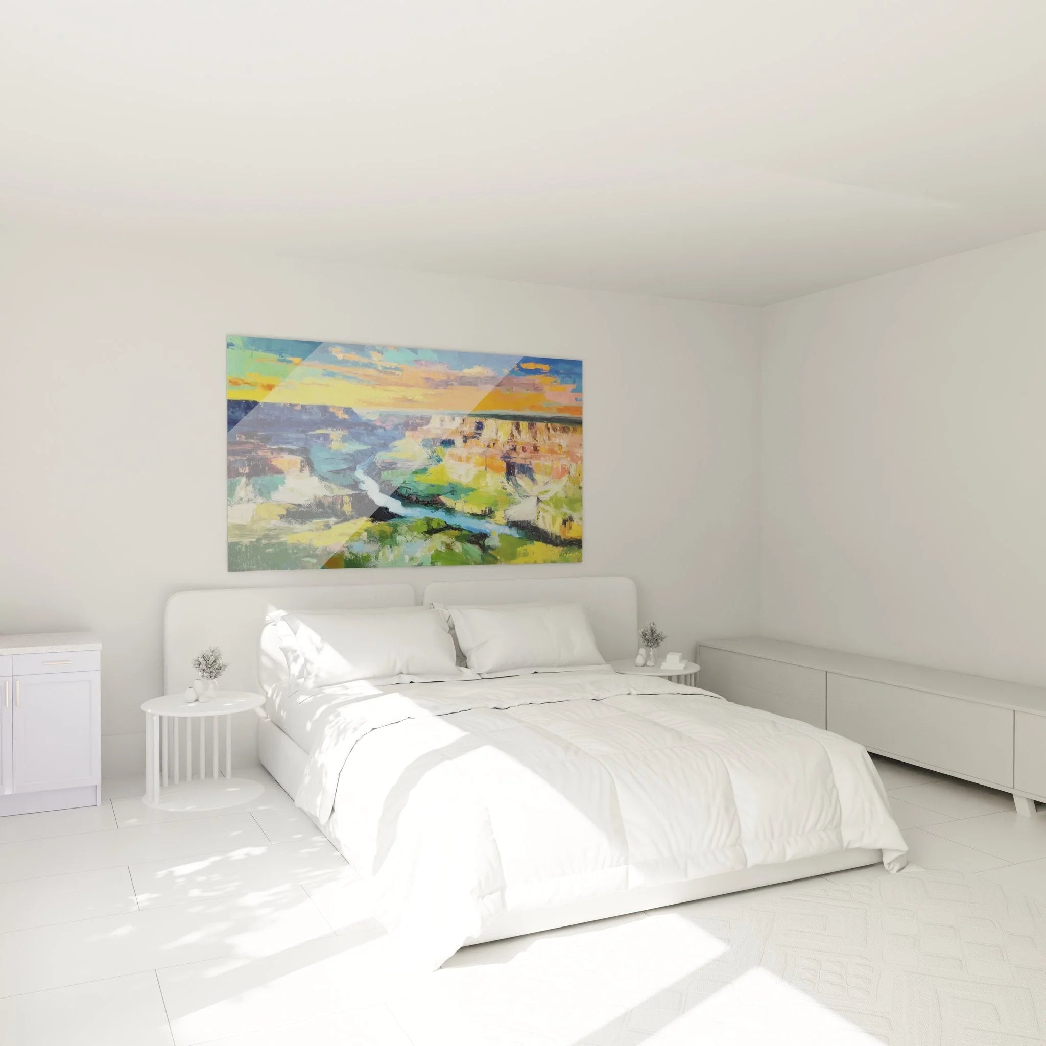 Grand Canyon Wandbild XXL in modernem Schlafzimmer - Naturlandschaft Dekoration für Zuhause