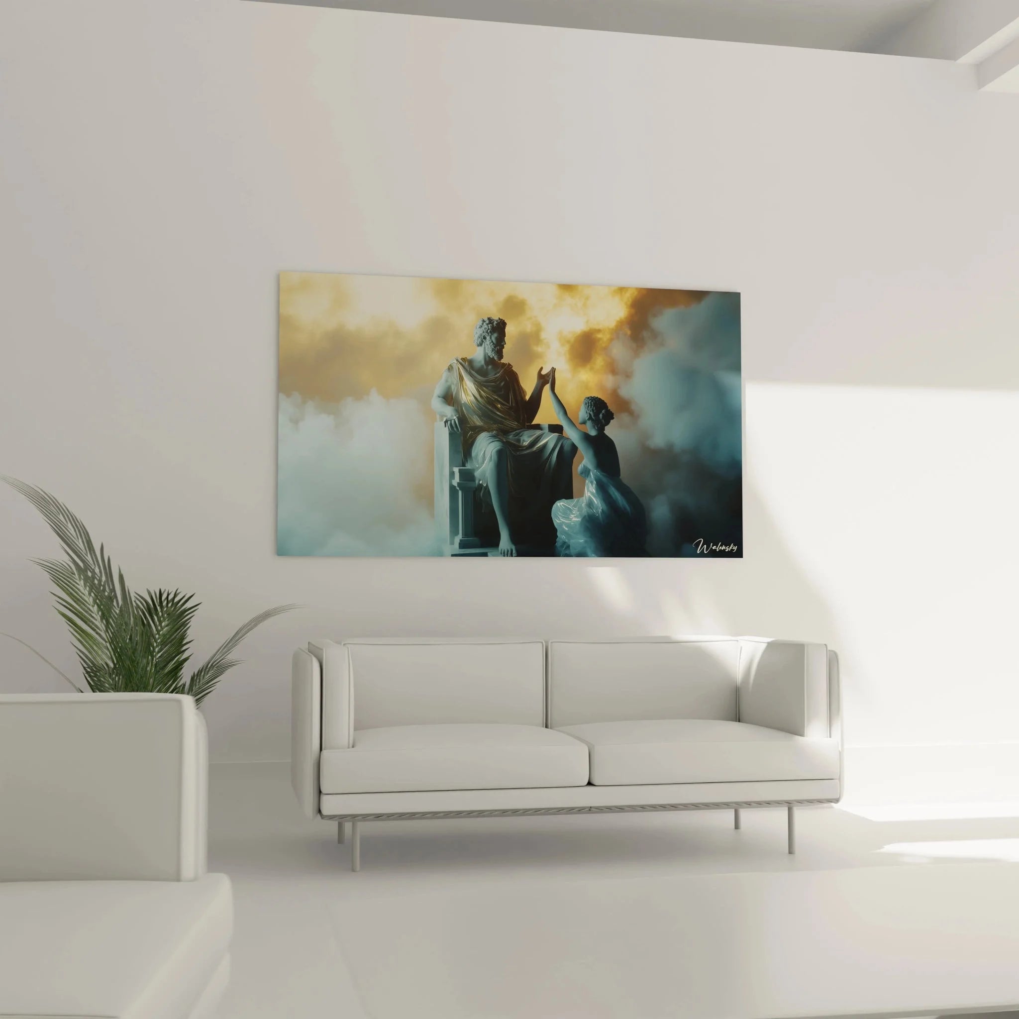 Detailansicht Zeus Hebe Wandbild Gesichtsausdruck göttliche Darstellung Ingres