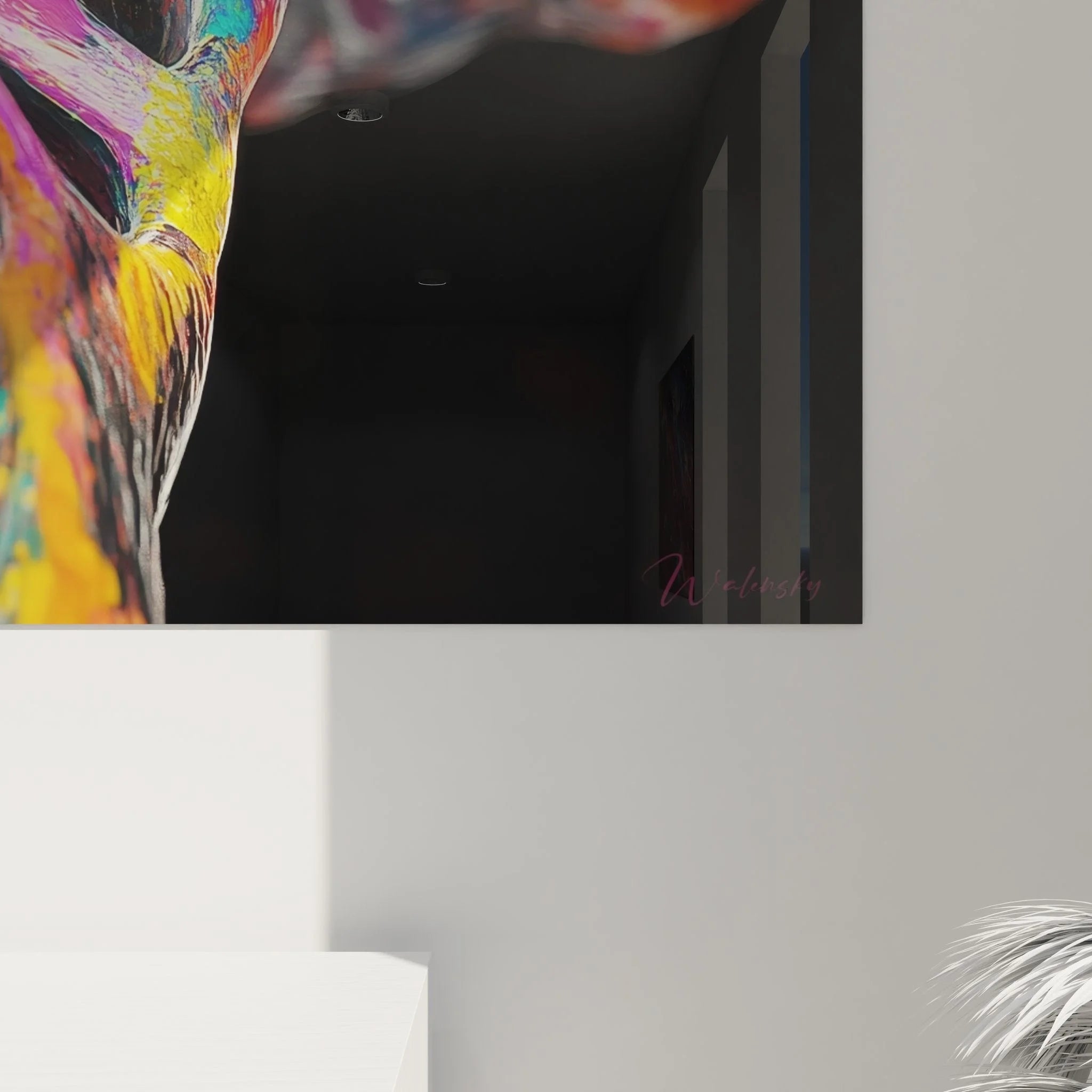 Gesamtansicht DNA-Helix Wanddekoration, moderne abstrakte Wissenschafts-Kunst für Wohnräume