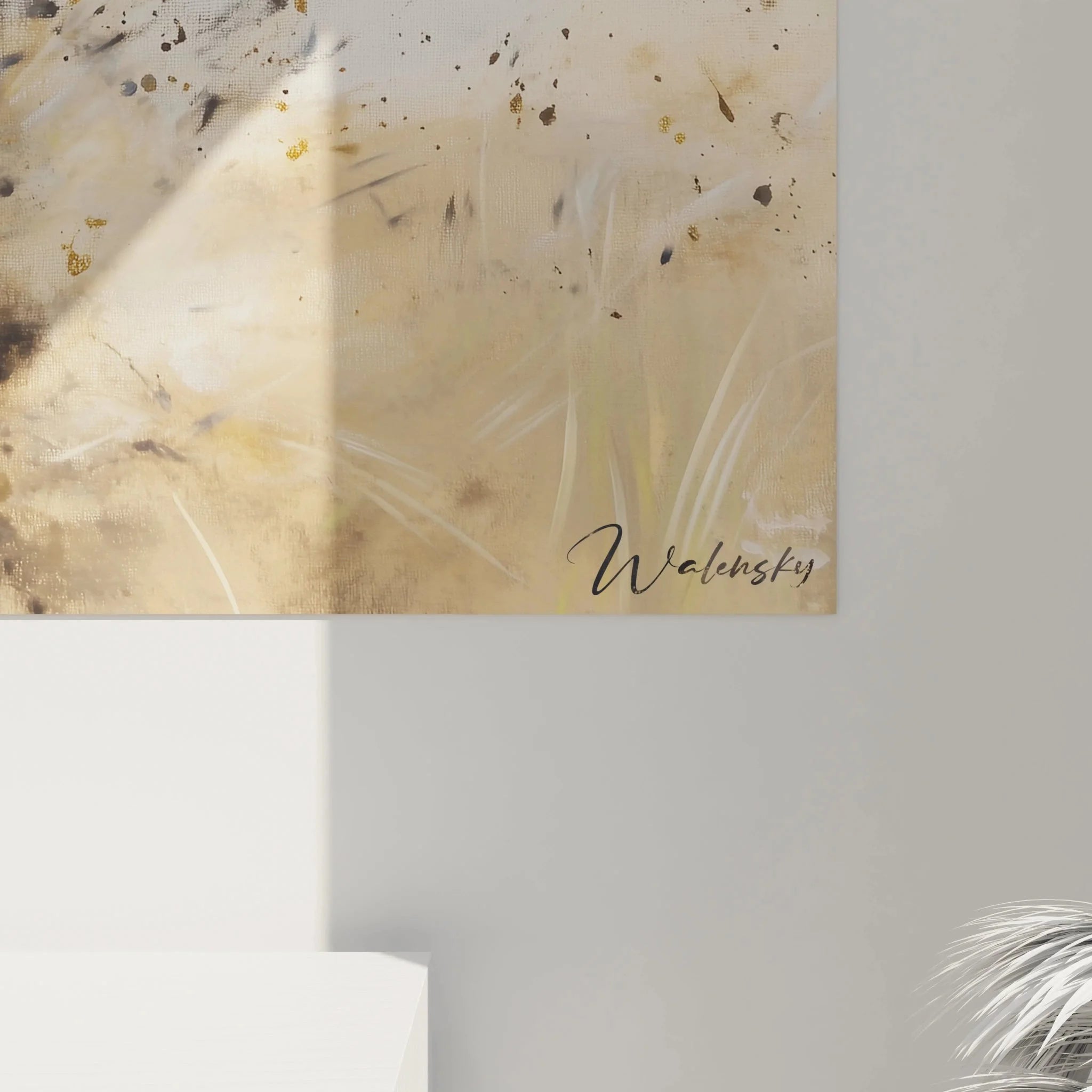 Gepard Wandbild Gesamtansicht - XXL Format Leinwand mit dynamischer Sprungszene