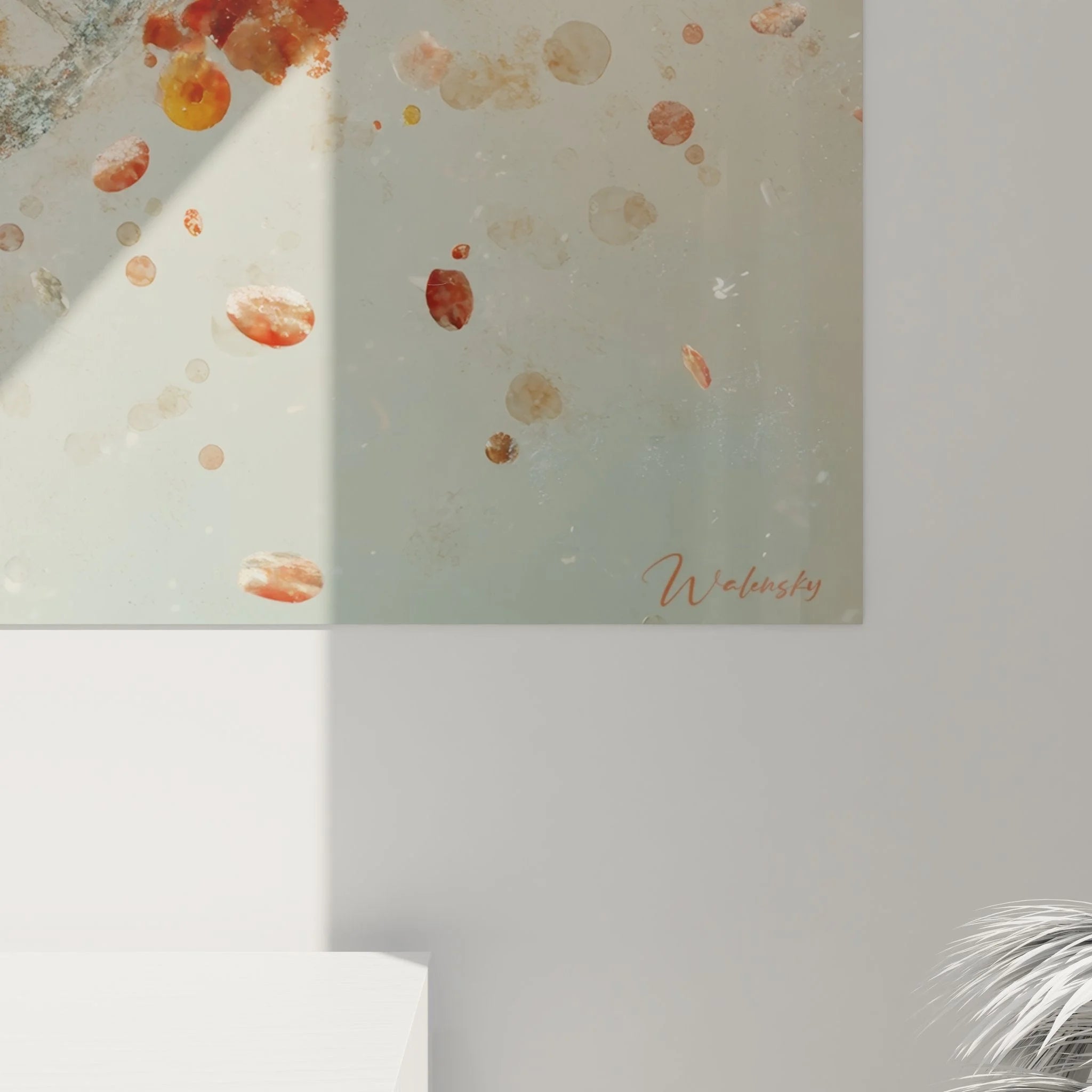 Gesamtansicht DNA Struktur Wandbild XXL mit organischen Formen und Farbverläufen