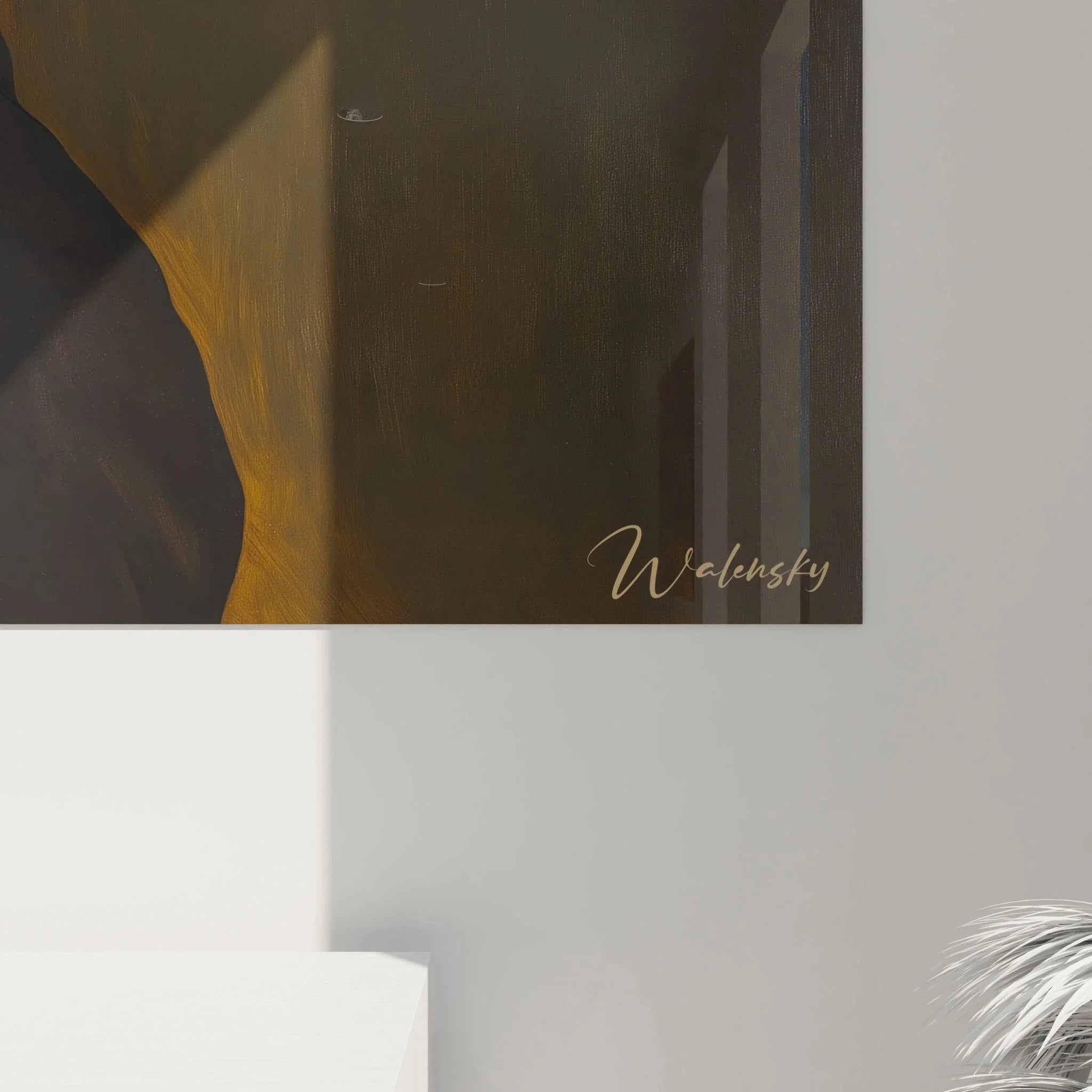 Gesamtansicht klassisches Portrait Wandbild mit historischem Herrenportrait im Ingres Stil