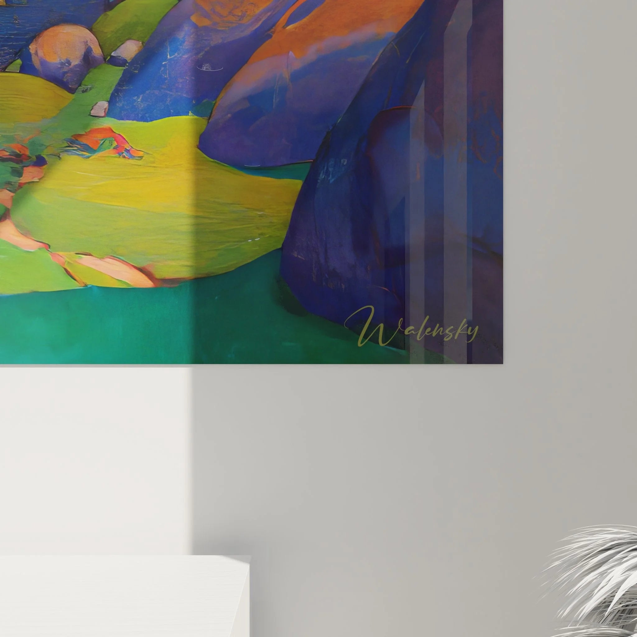 Gesamtansicht des Landschaftsbildes Dorf mit idyllischer Atmosphäre und grüner Umgebung