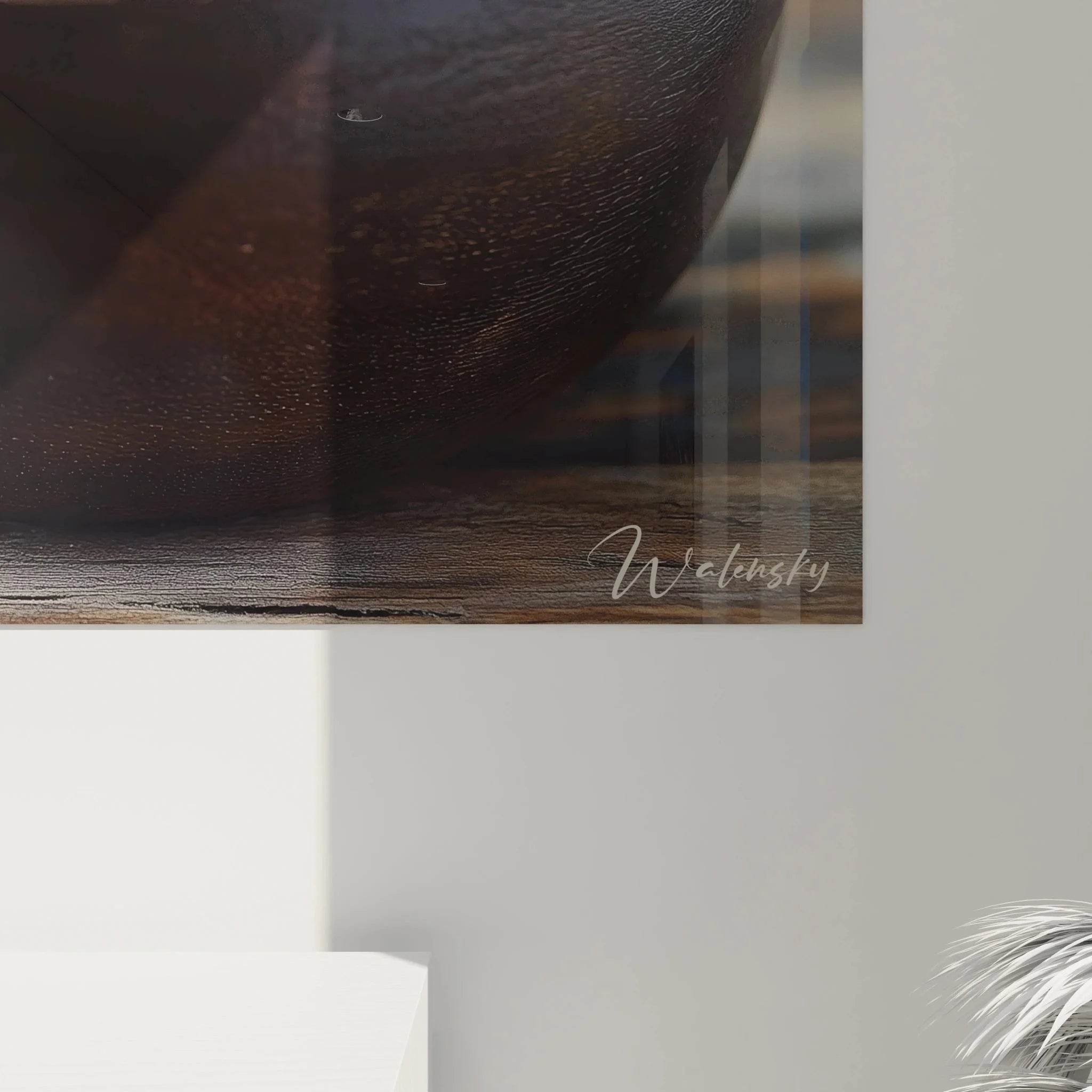 Gesamtansicht Wandbild mediterrane Oliven Küchenmotiv rustikale Holzschale Food Art