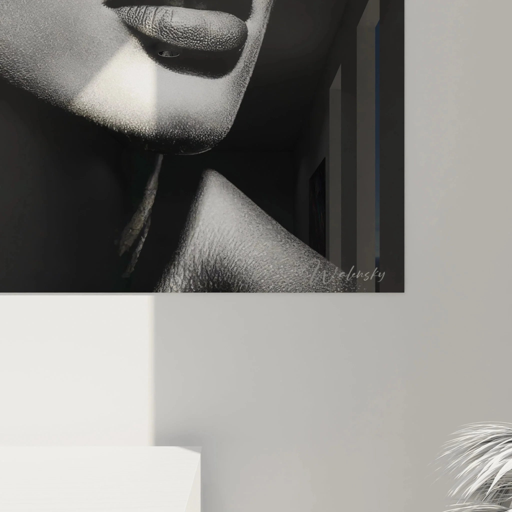 Gesamtansicht Mode Wandbild Frau Portrait mit Sonnenbrille als stilvolle Wanddekoration