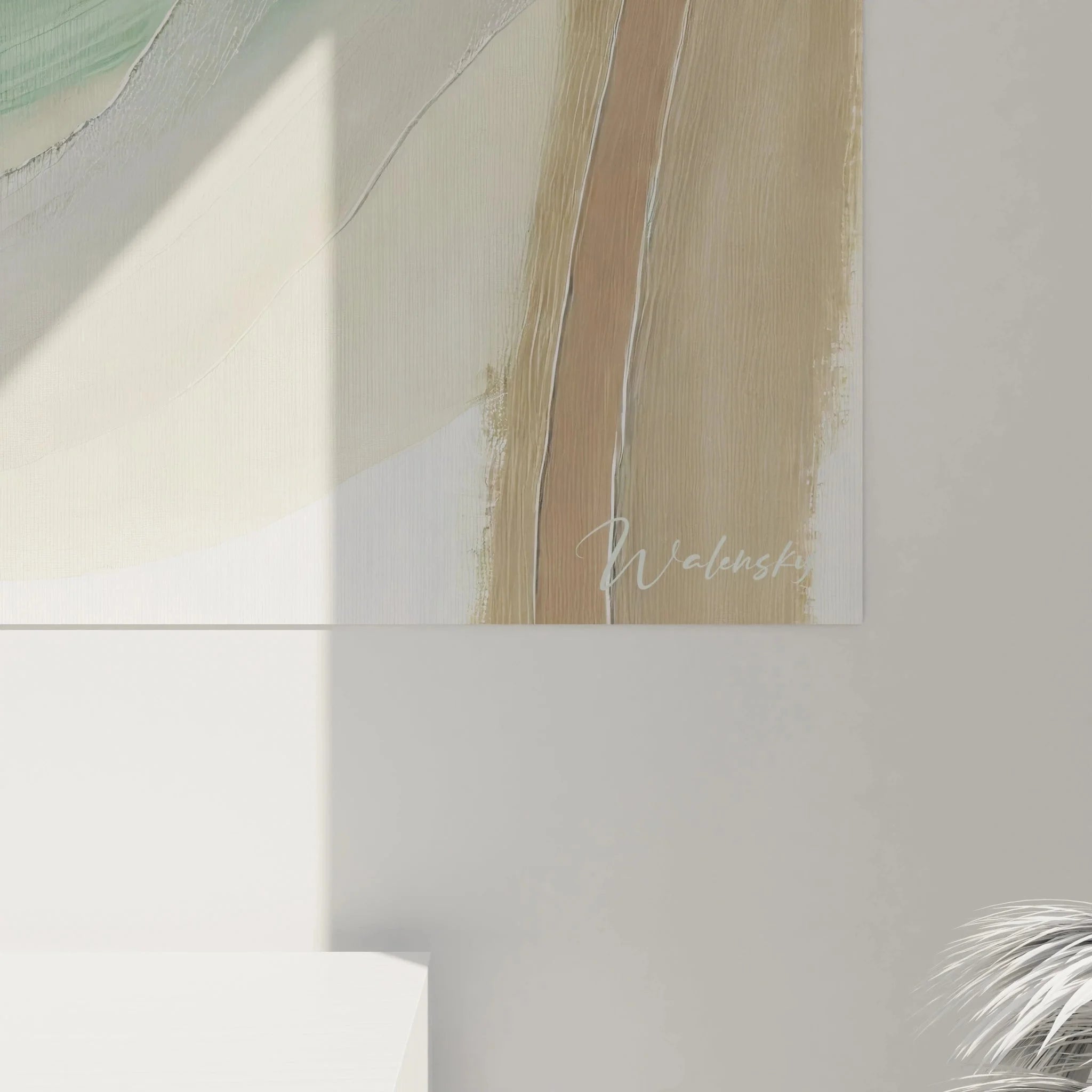 Gesamtansicht modernes Wandbild grüne abstrakte Kunst Acryl-Optik Qualität