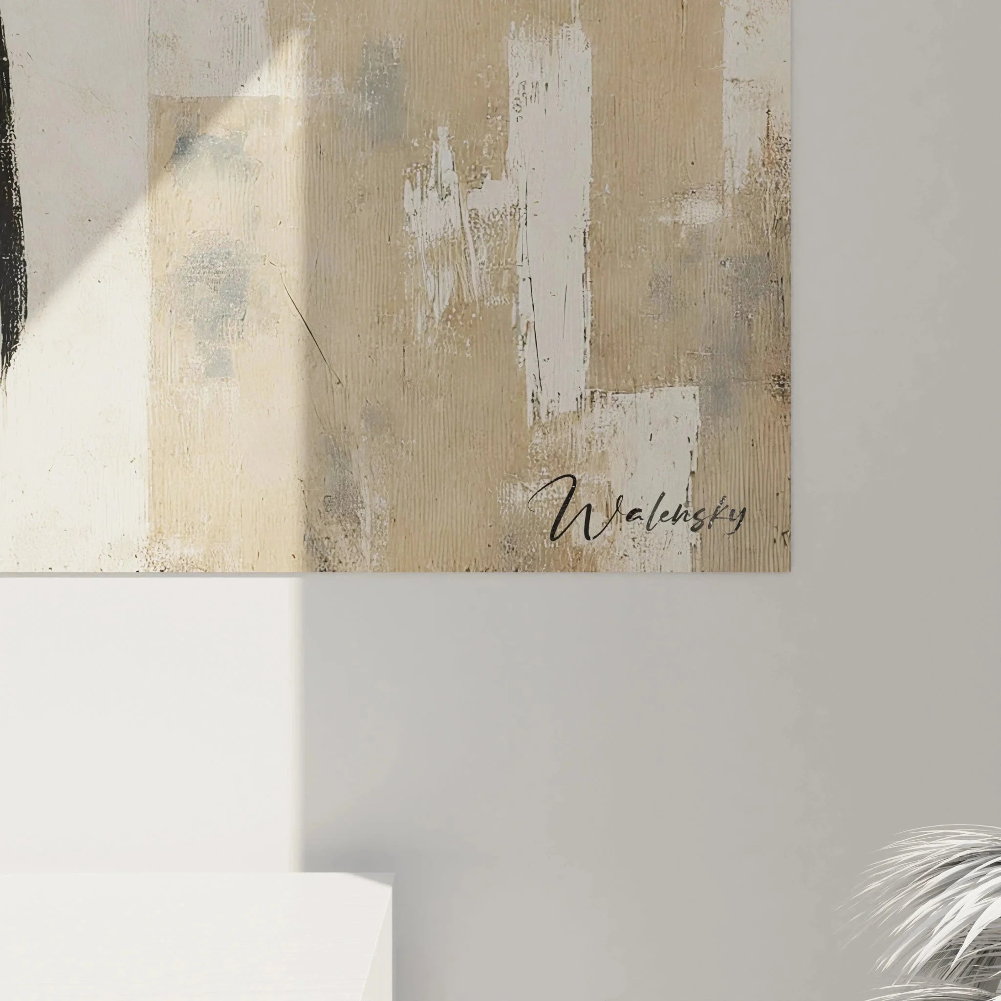 Gesamtansicht Wandbild abstrakte Körper, zeitgenössische Kunst mit Silhouetten Komposition