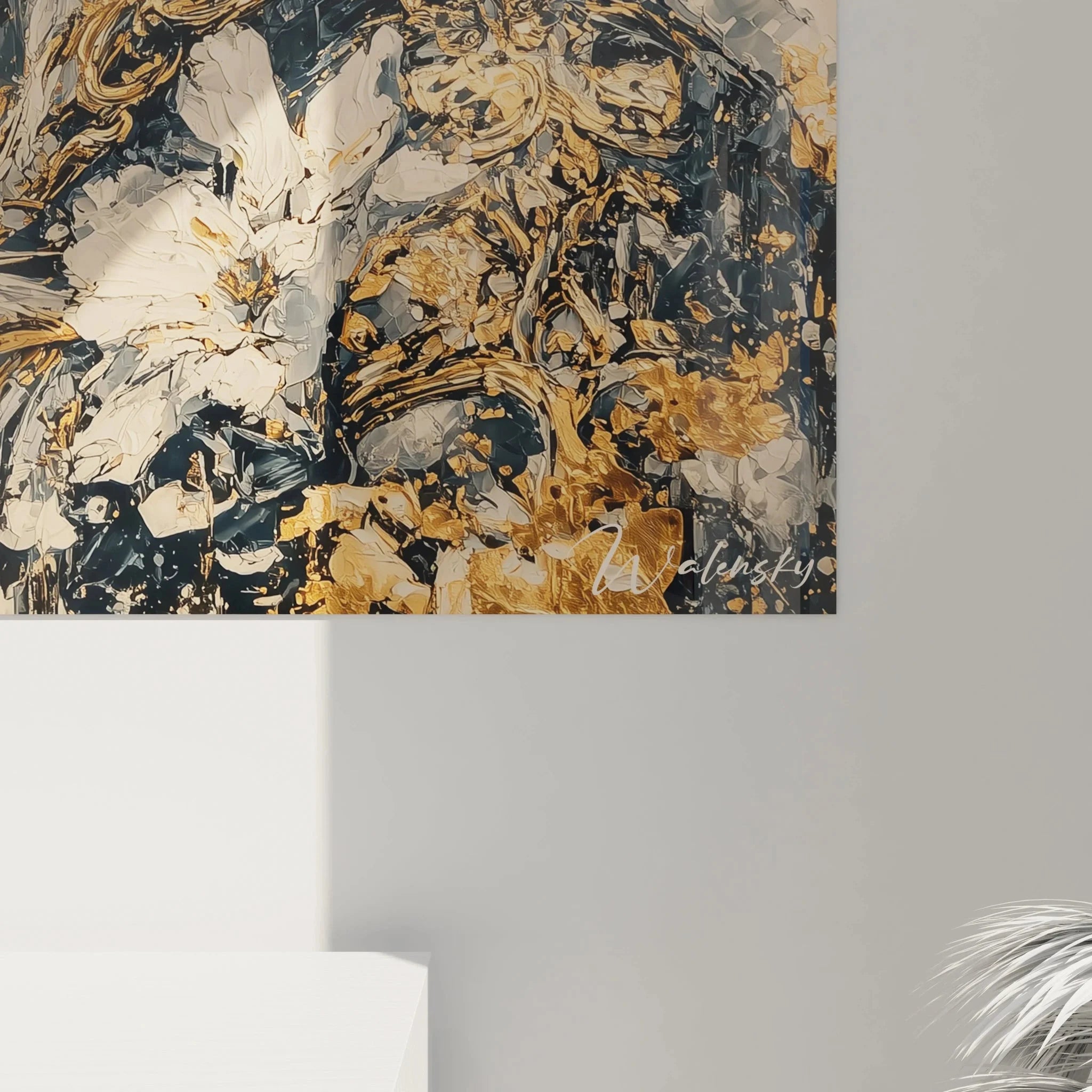 Gesamtansicht Wandbild gotische Dame - Premium Gothic Art für Wohnräume