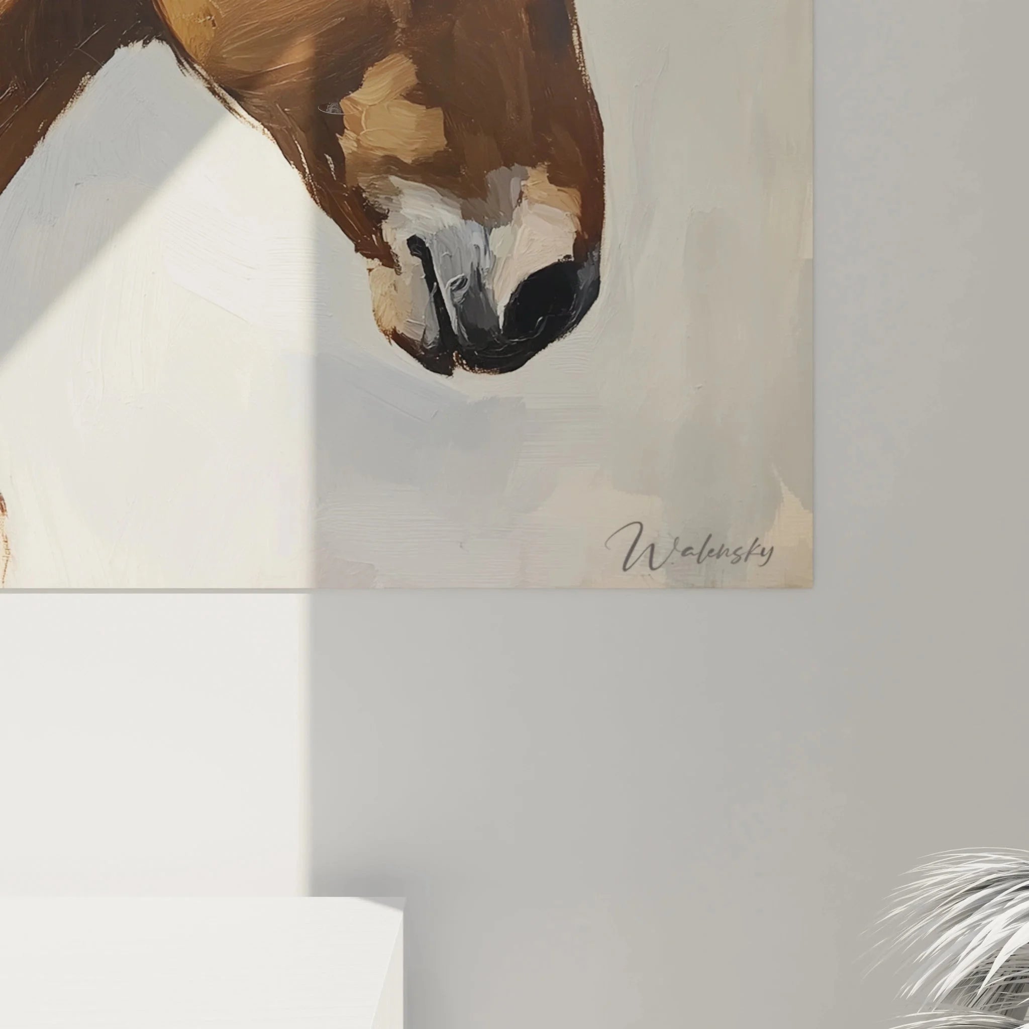 Gesamtansicht Wandbild Pferd majestätisch - hochwertiger Kunstdruck Edition Pferd Wanddekoration