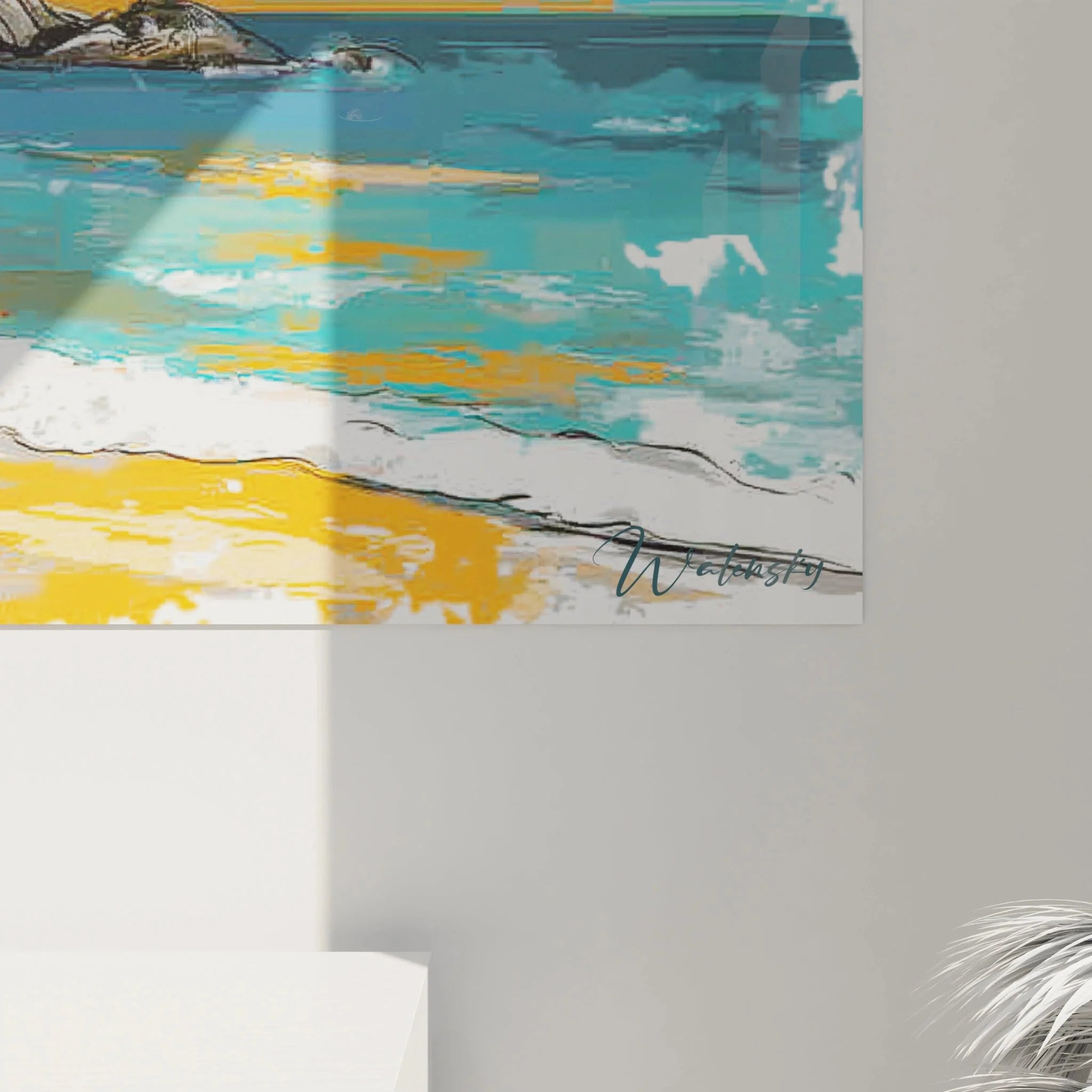 Gesamtansicht Wandbild Tropenstrand Segelboot Edition Sommer maritime Wanddekoration